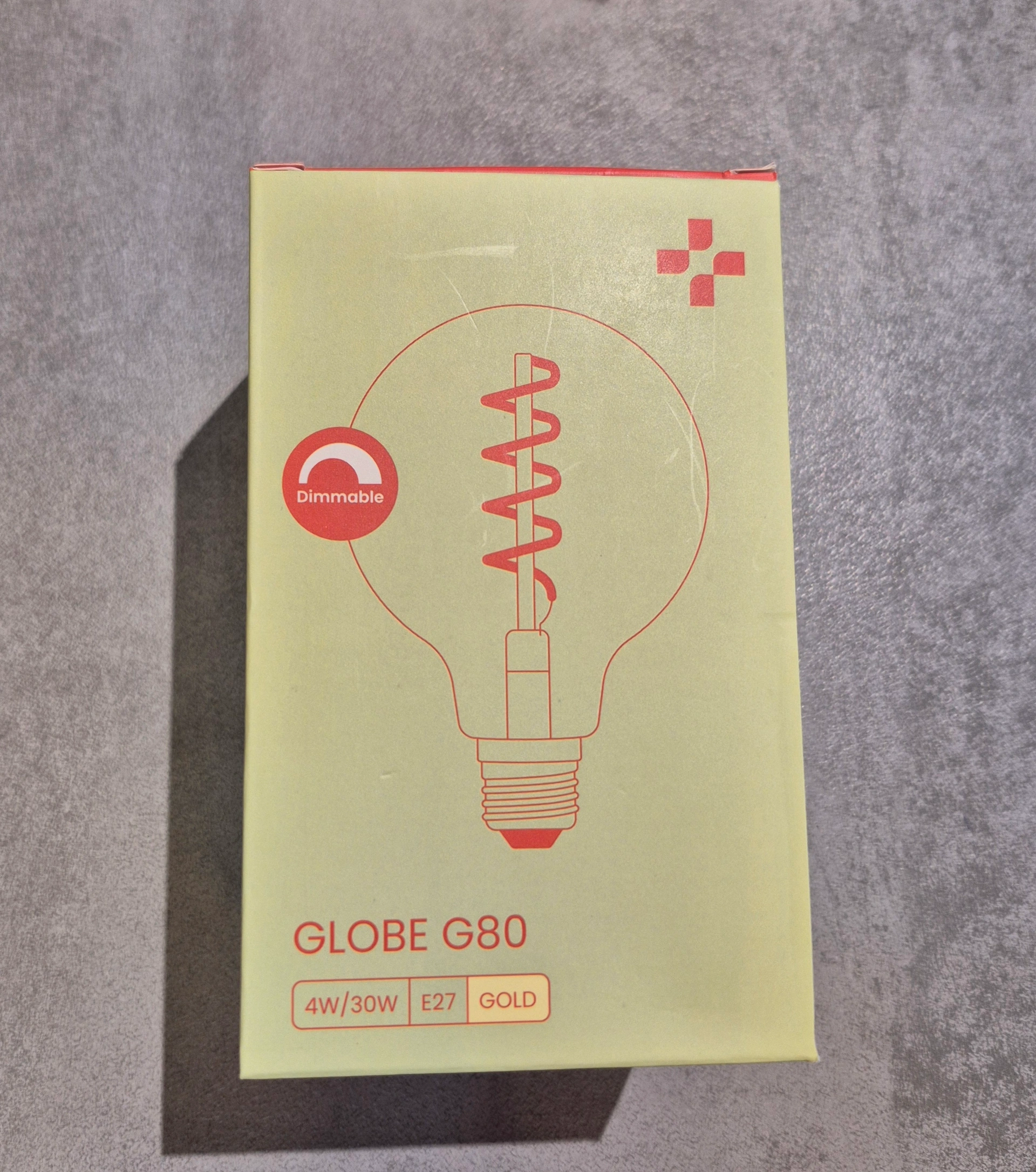 LED lamp 4 watt E27 goud dia 8cm dimbaar 52015