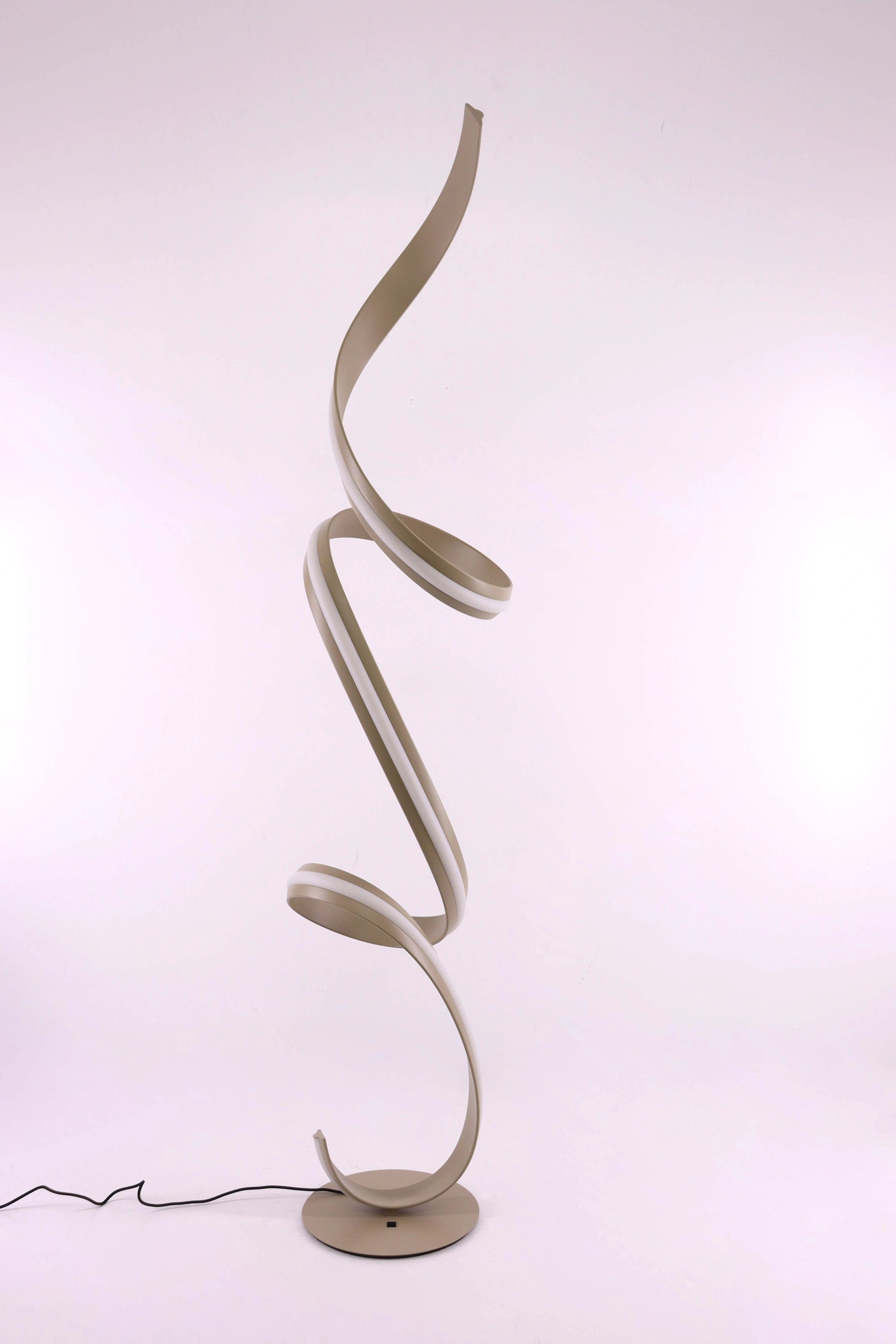 Vloerlamp in zandkleur 180cm met dimfunctie naar warm licht  46475