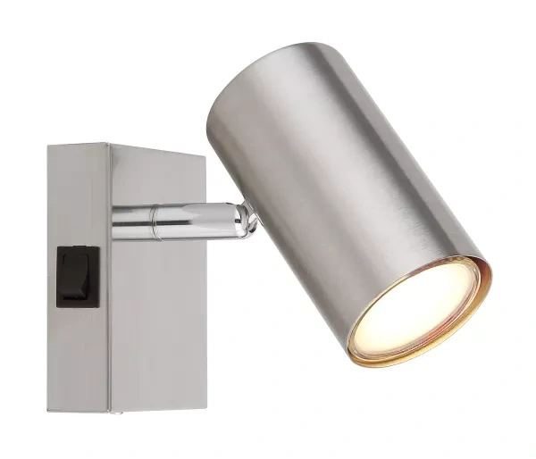 Wandspot RVS nikkel met aan/uit schakelaar | Draaibaar | GU10 44468