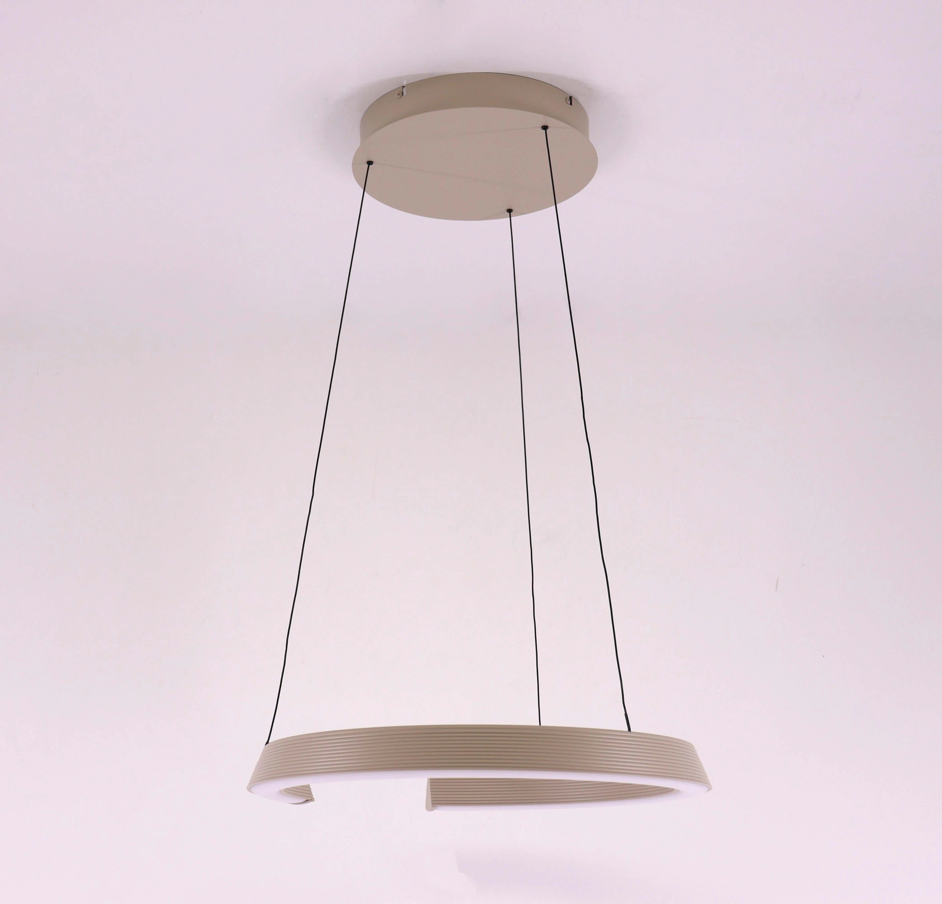 Hanglamp rond dimtowarm - Zand/beige easy lift -  Diameter 50cm 46463