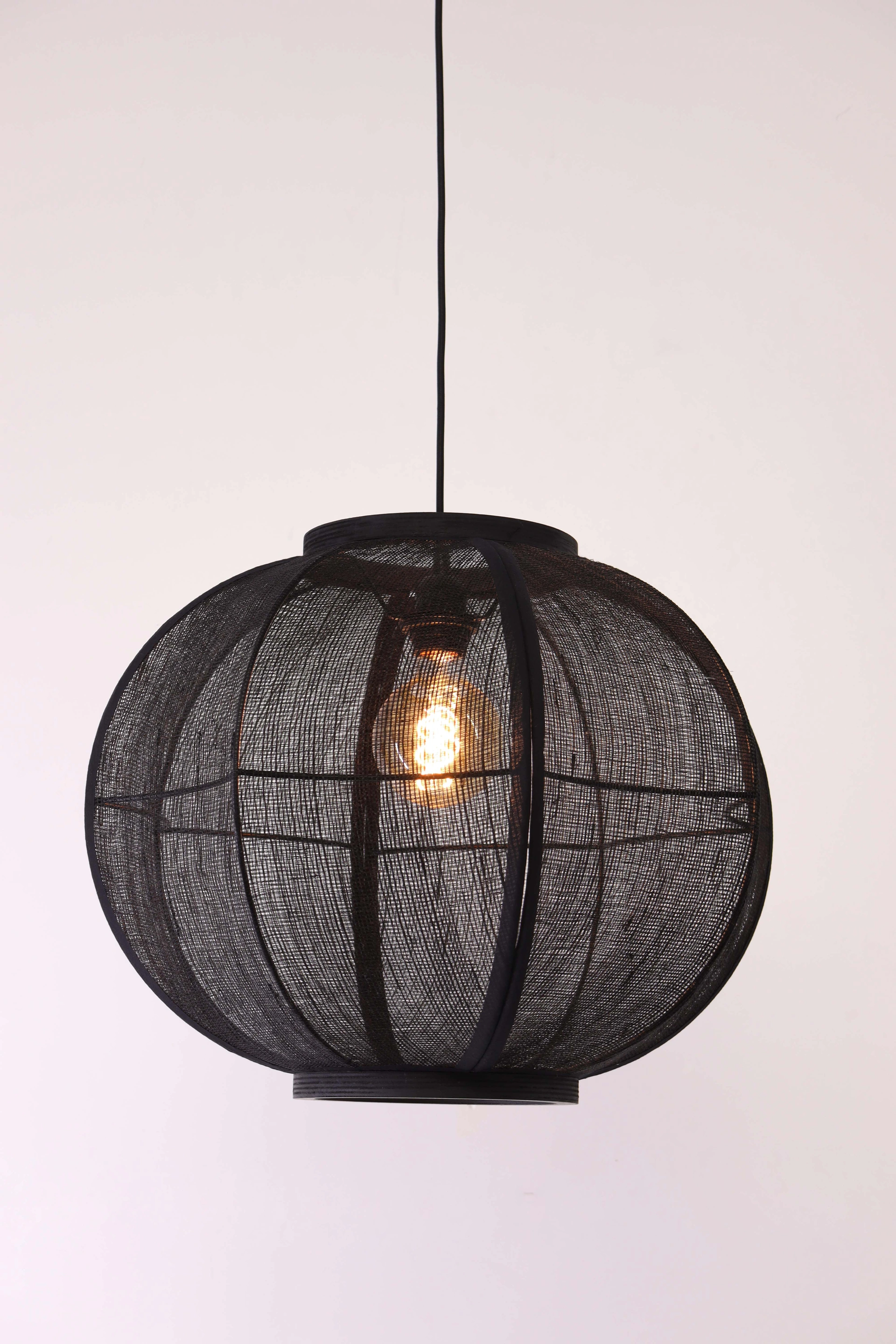 Zwarte bollamp mesh hanglamp 48 cm 45767