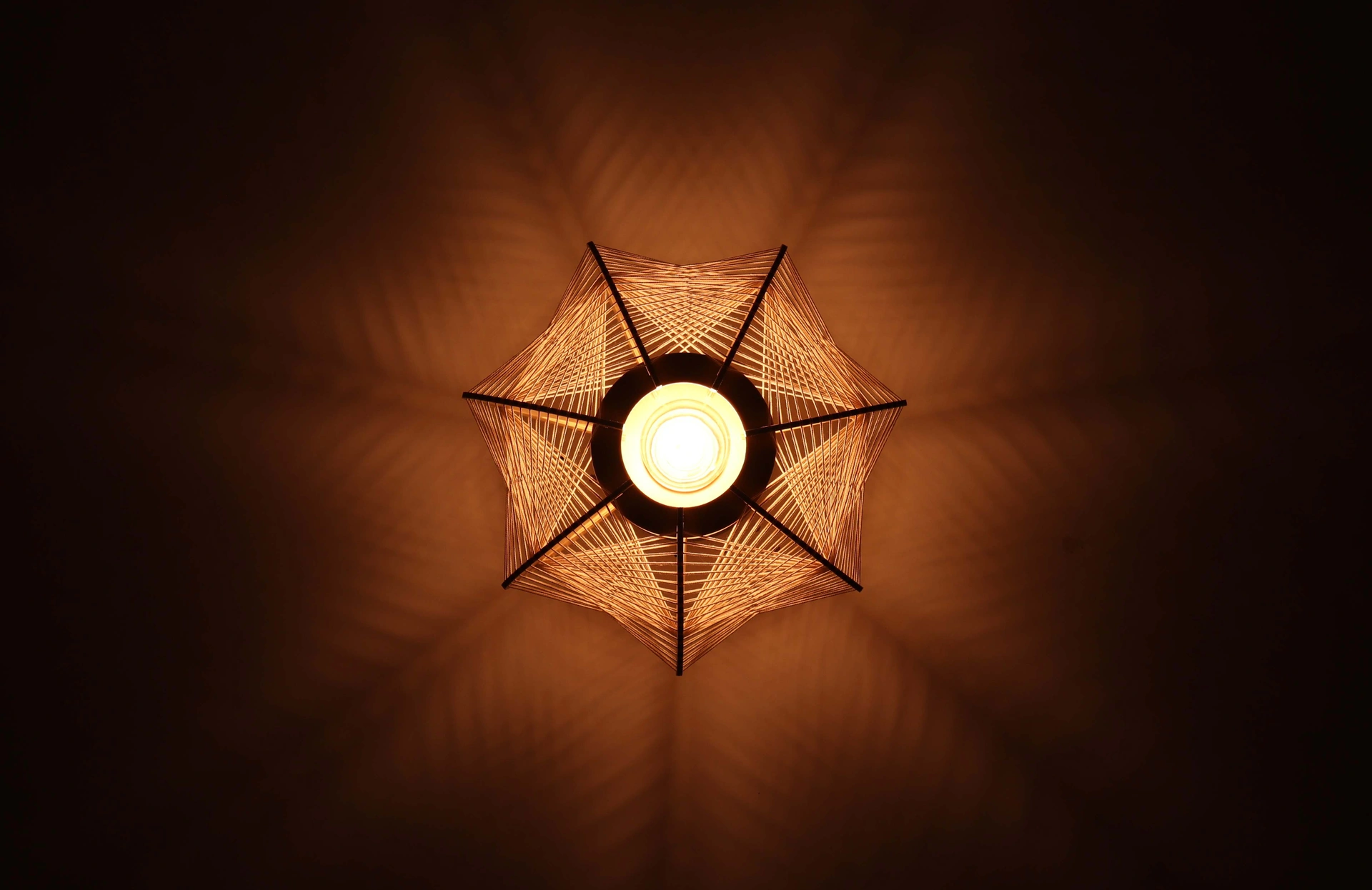 Japandi Plafondlamp van Natuurhout 46762
