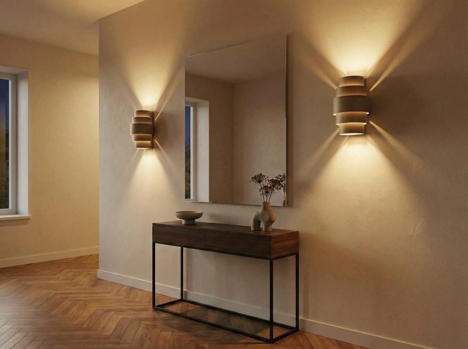 Wandlamp Rolls champagne 22 cm 46362