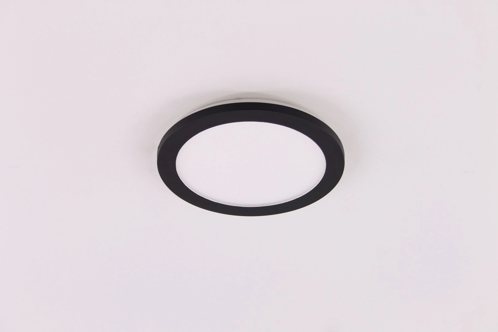 Plafondlamp LED rond zwart 26cm IP44 43493