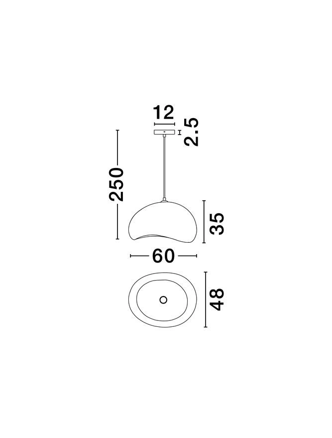Hanglamp AERE Sandy White Ø 60 cm - Organisch Design 46695