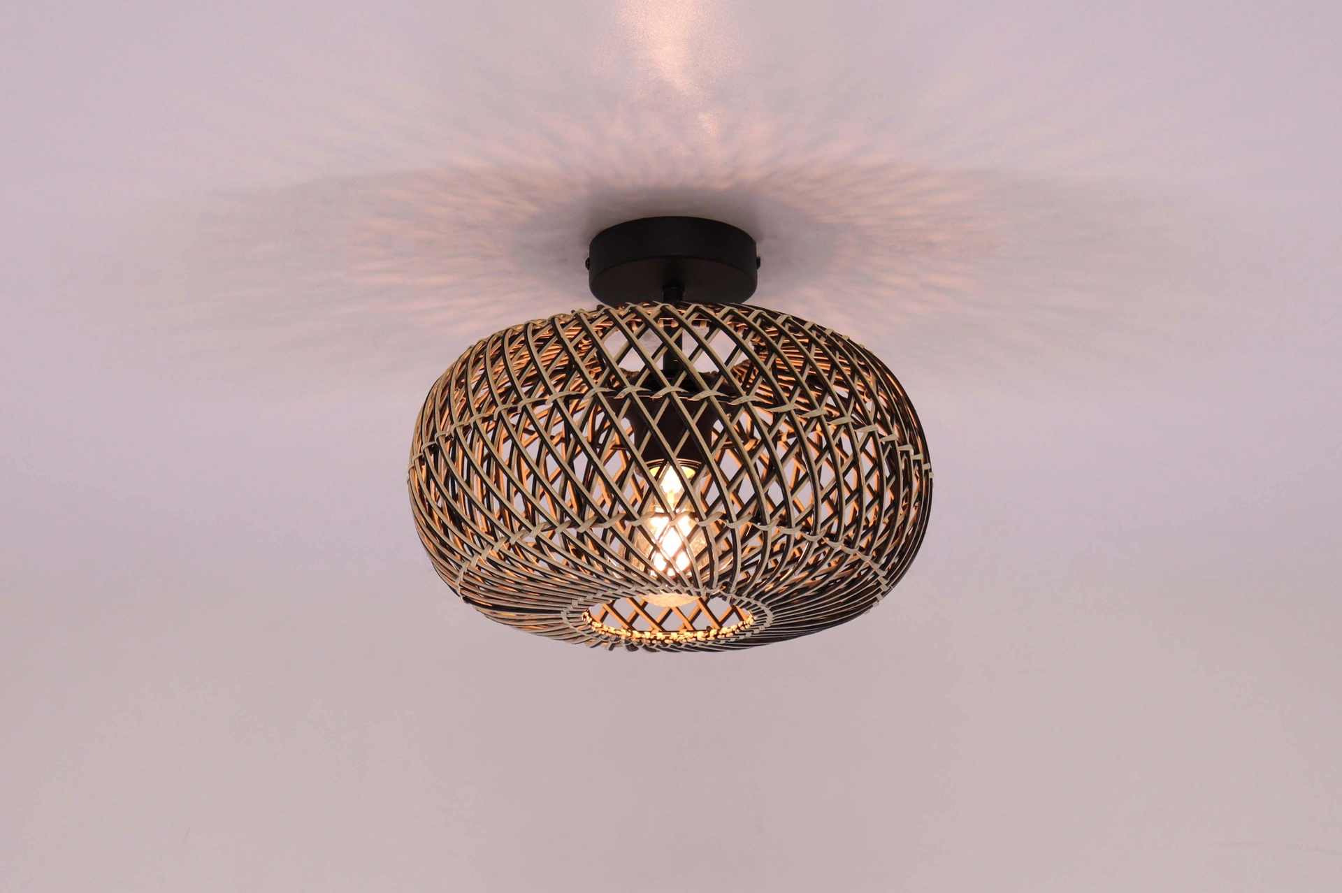 Plafondlamp Rotan Naturel – Diameter 30 cm – Japandi Design – E27 61243