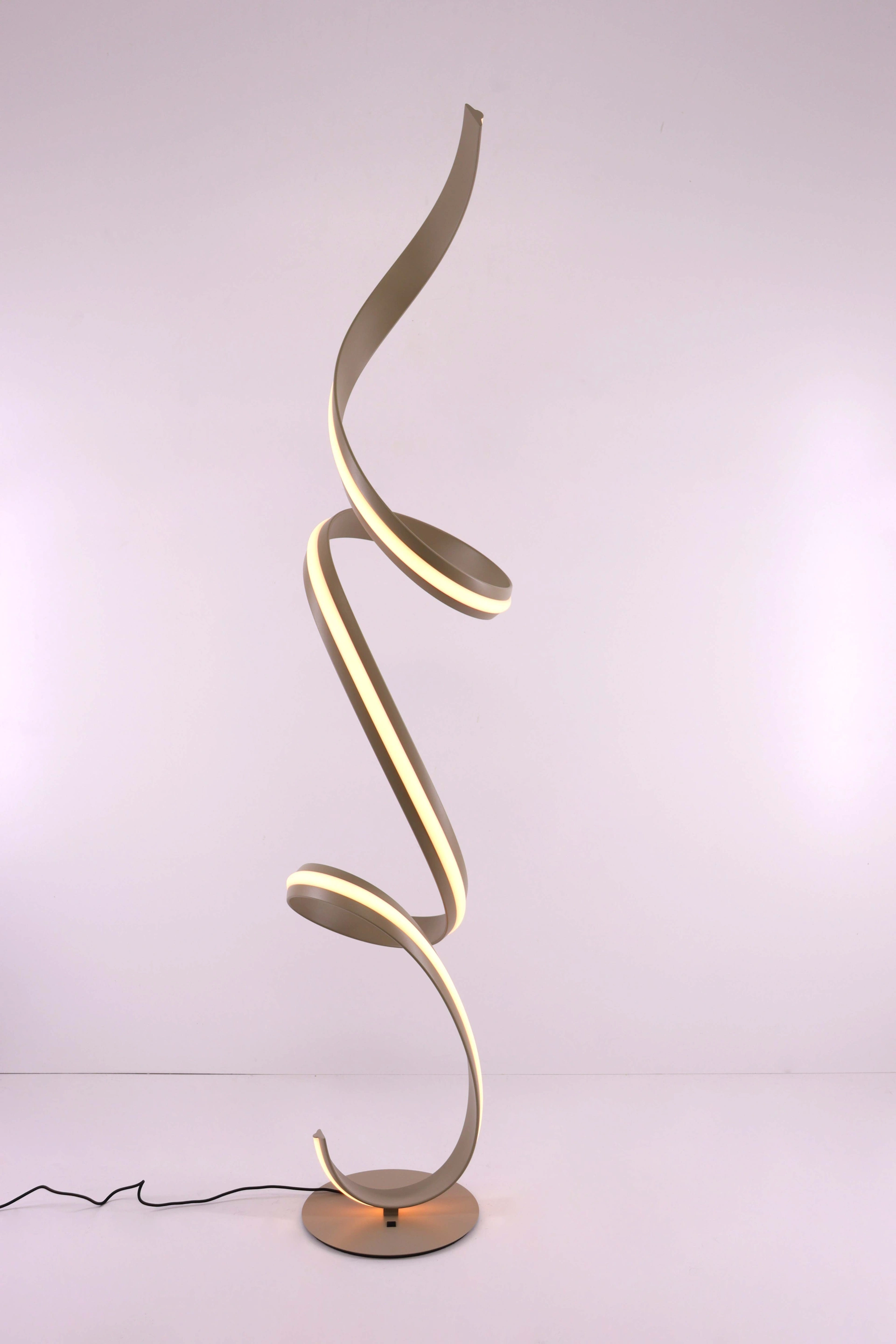 Vloerlamp in zandkleur 180cm met dimfunctie naar warm licht  46475