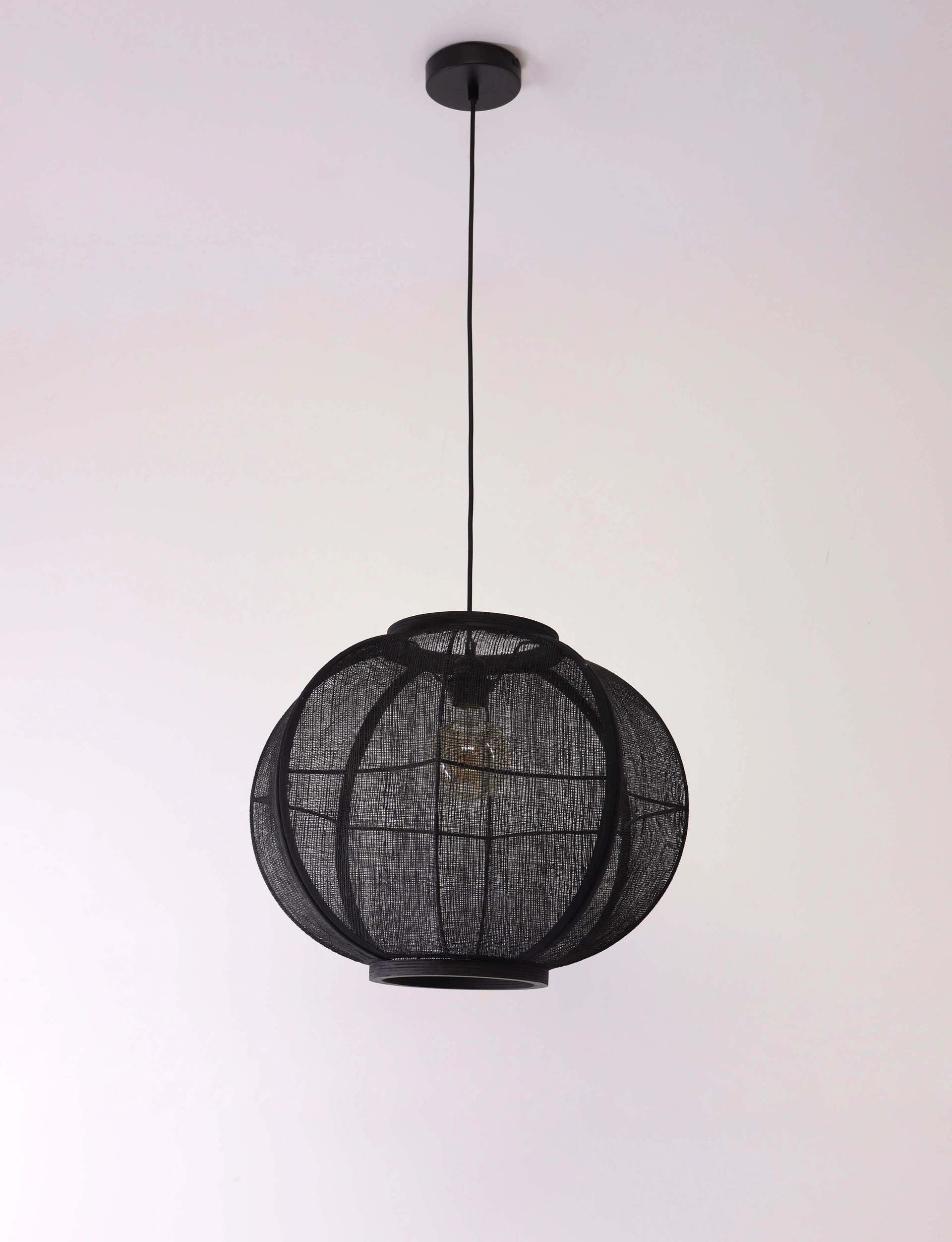 Zwarte bollamp mesh hanglamp 48 cm 45767