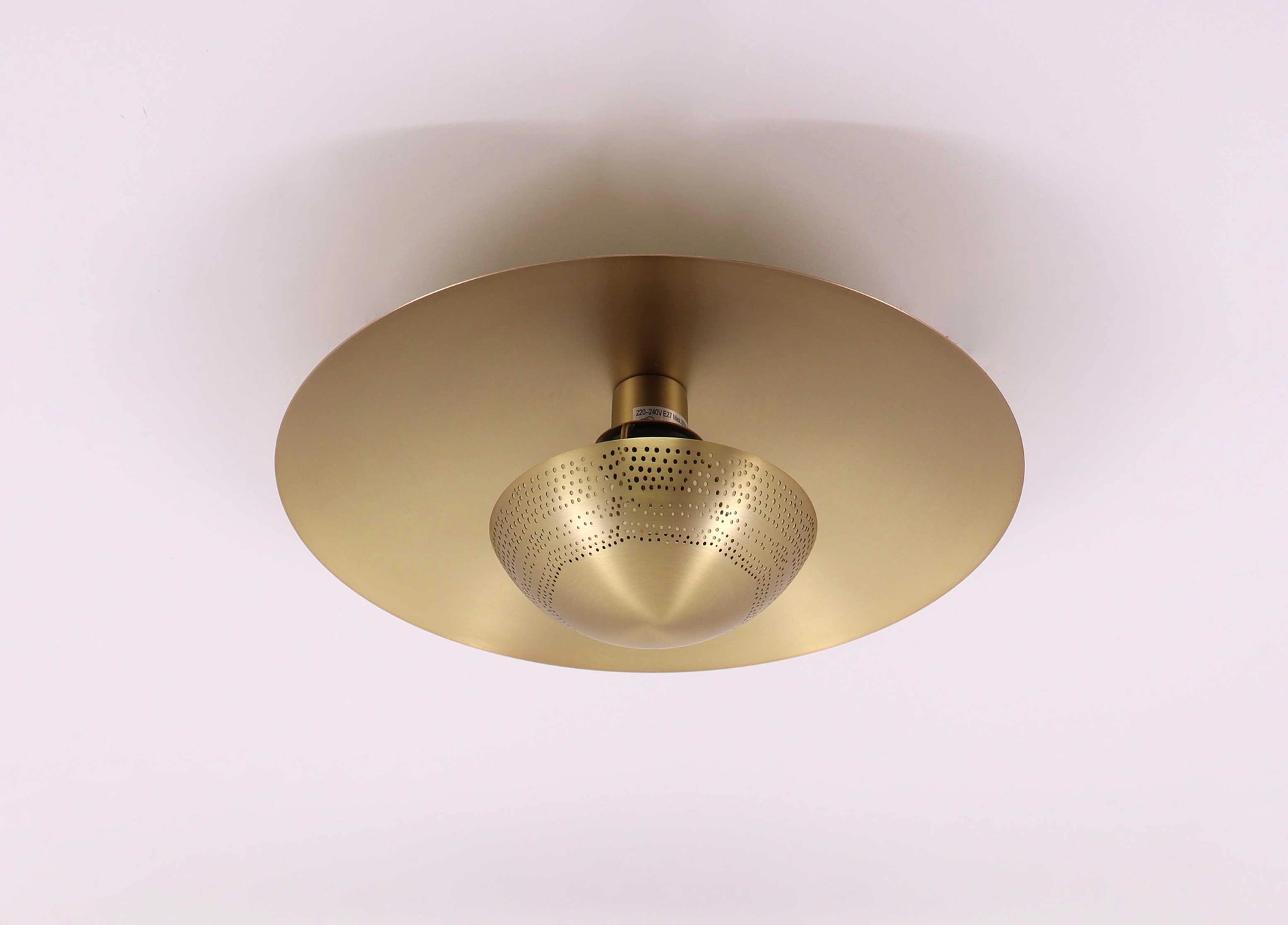 Plafondlamp - bronskleurig rond - Diameter 42cm 46329