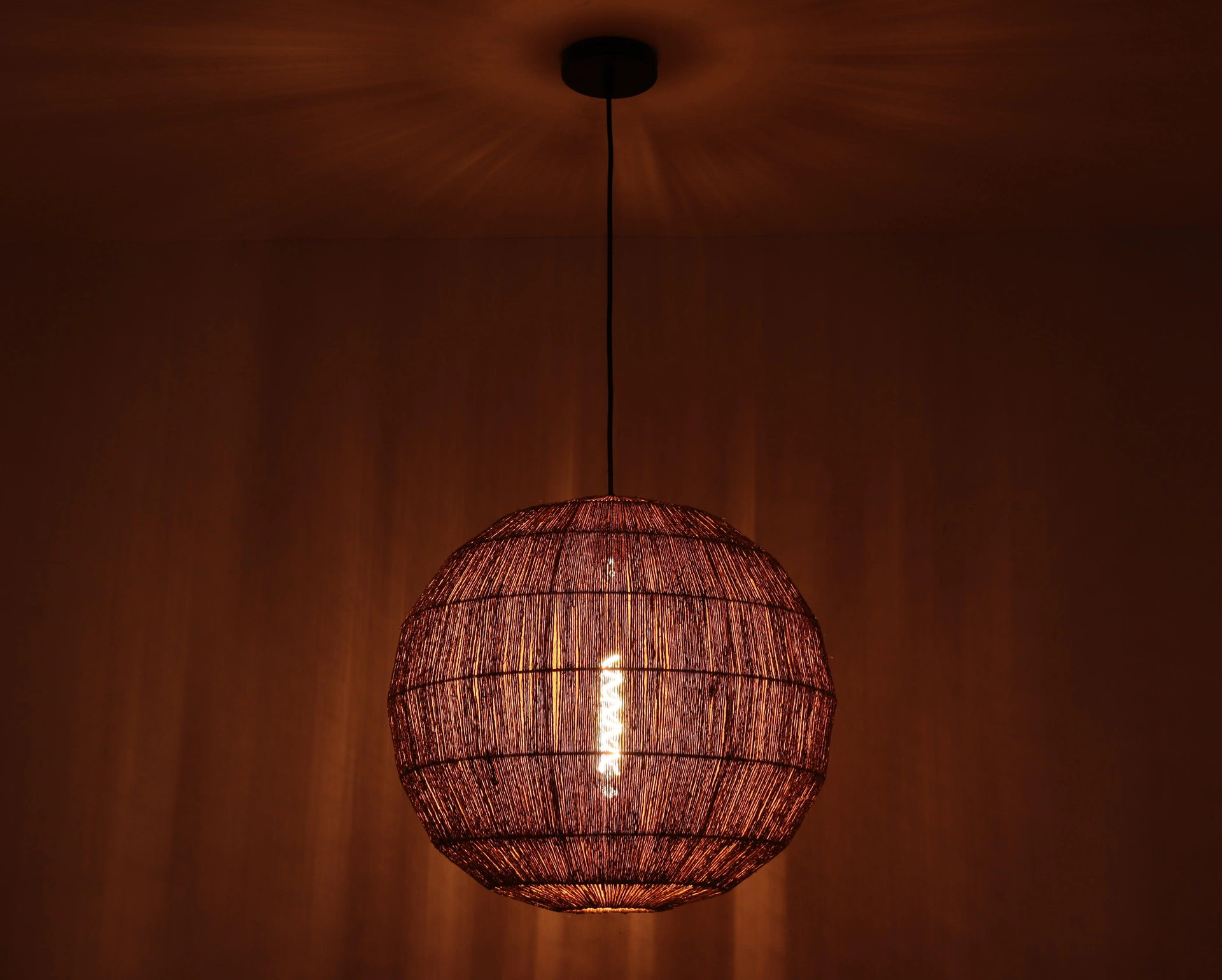 Jute hanglamp bol 50 cm natuurlijke lamp 46439