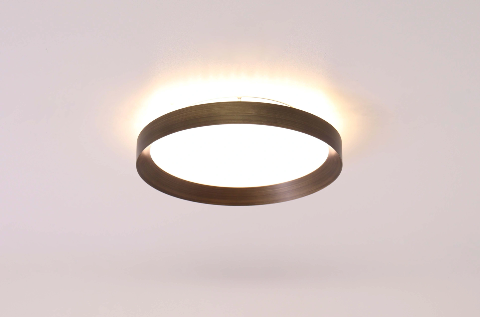 Plafondlamp rond brons dia. 30cm dimbaar 46619