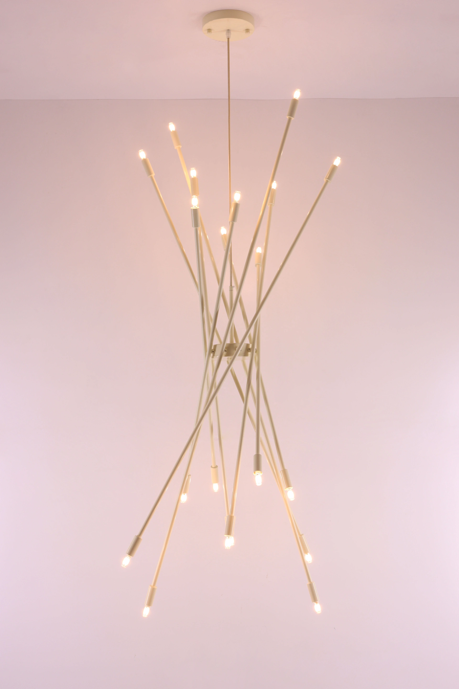 Mikado hanglamp vide lamp zand/beige 145 cm 20x G9 61189