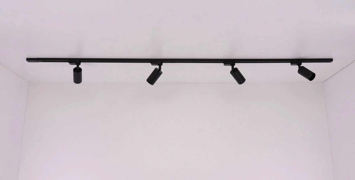 Railverlichting railsysteem Luxe - 4xGu10 - mat zwart - 2 meter 4 spots SW14493B