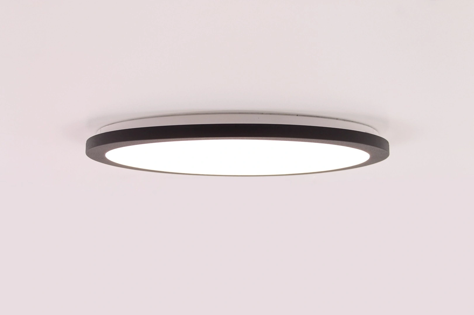 Plafondlamp LED rond zwart 40cm IP44 45646