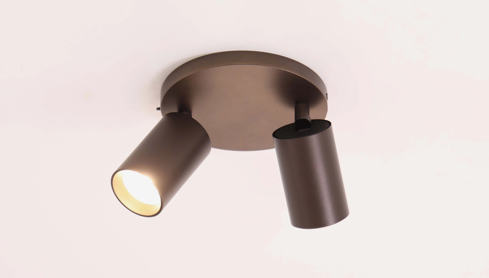 Opbouwspot 2lichts | Cacao | Dia. 17cm 46218