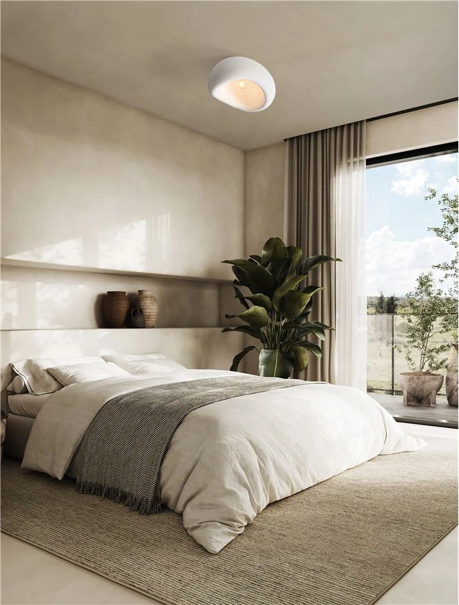 Plafondlamp AERE Sandy White Ø 50 cm - Organisch Design 46697