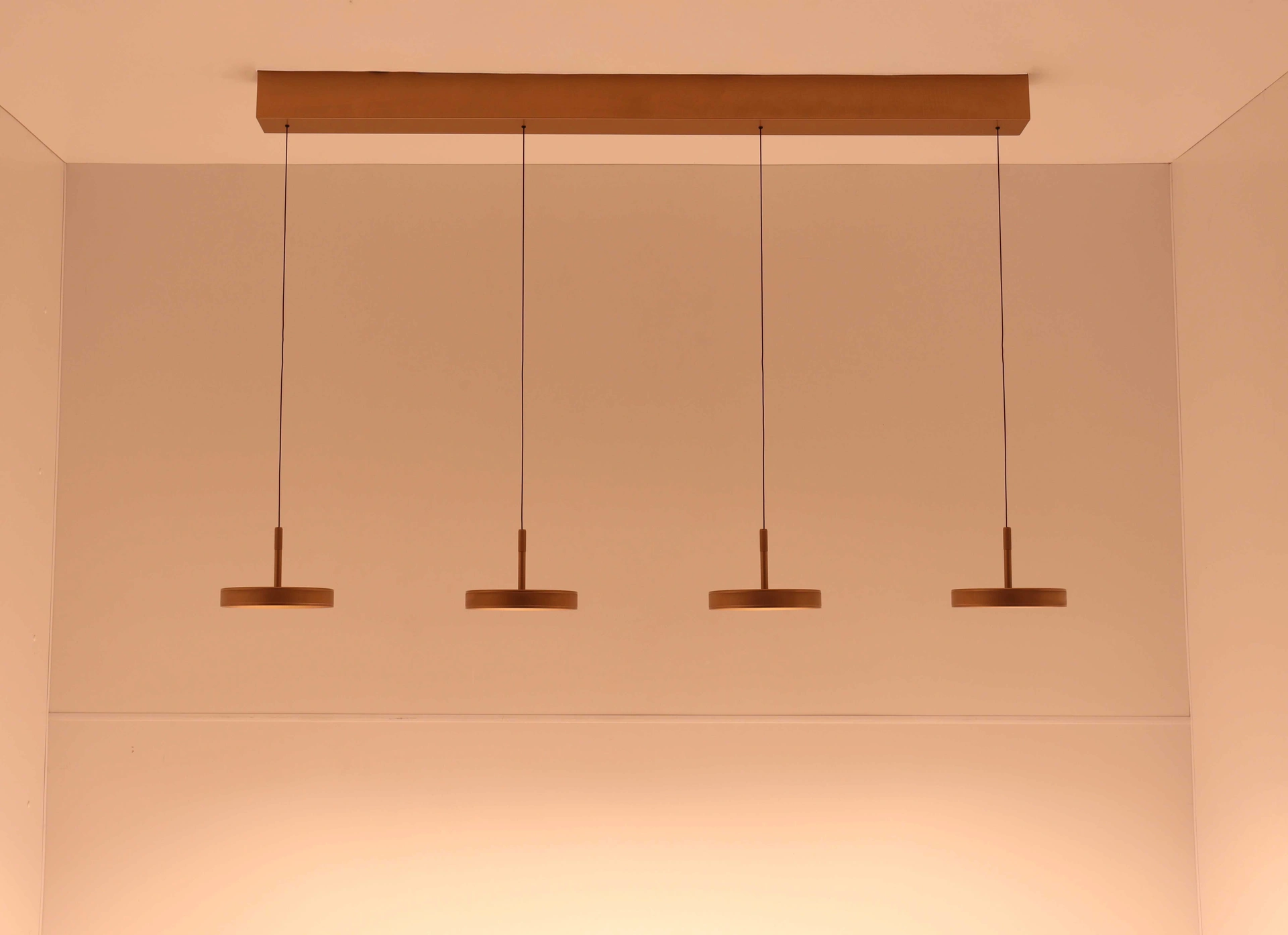 Hanglamp warm goud - 4 lichts 150cm - easy lift 53010