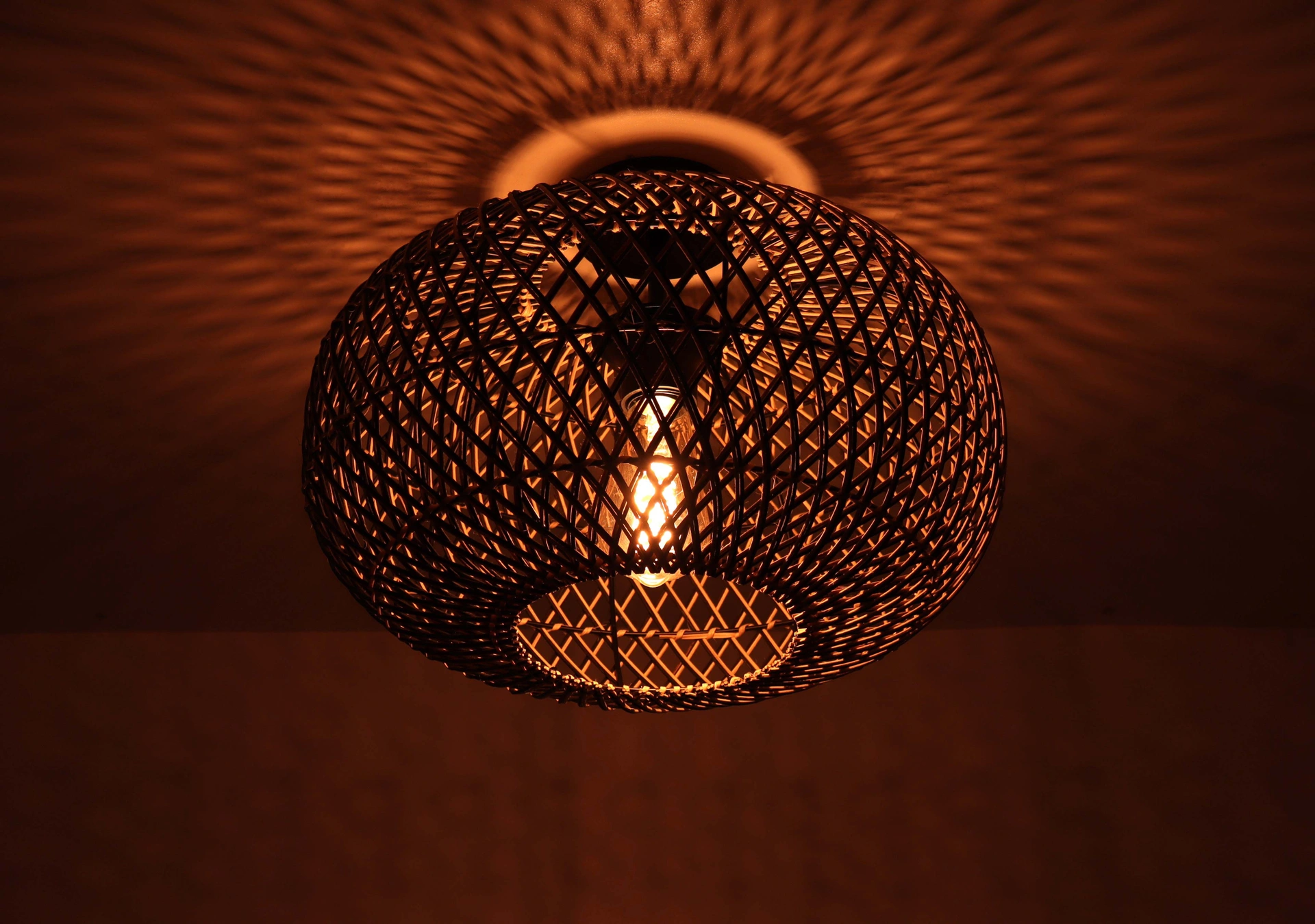 Plafondlamp Rotan Naturel – Diameter 40 cm – Japandi Design – E27 61244
