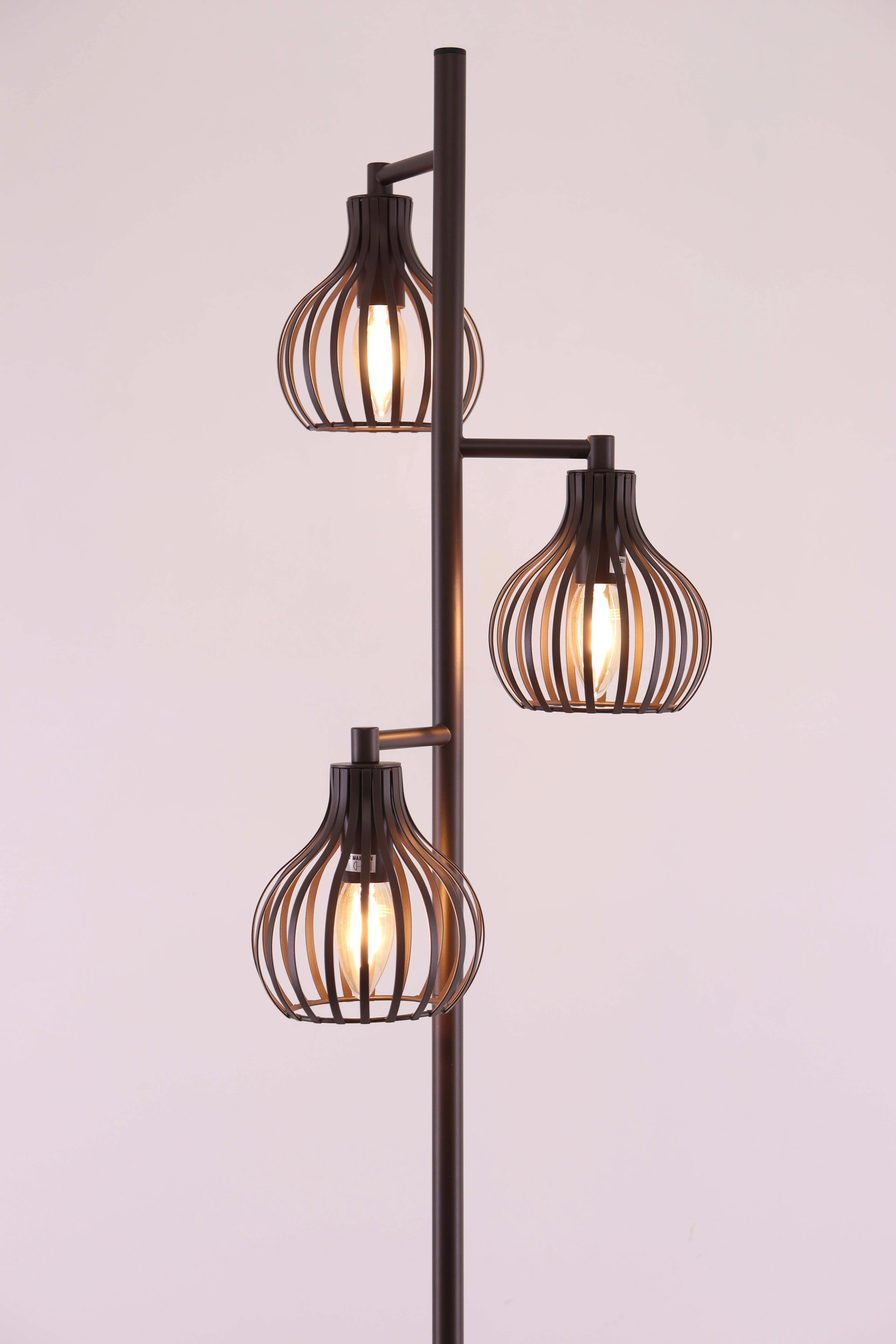 Vloerlamp bruin - Kooi - Hoogte 160cm 46190