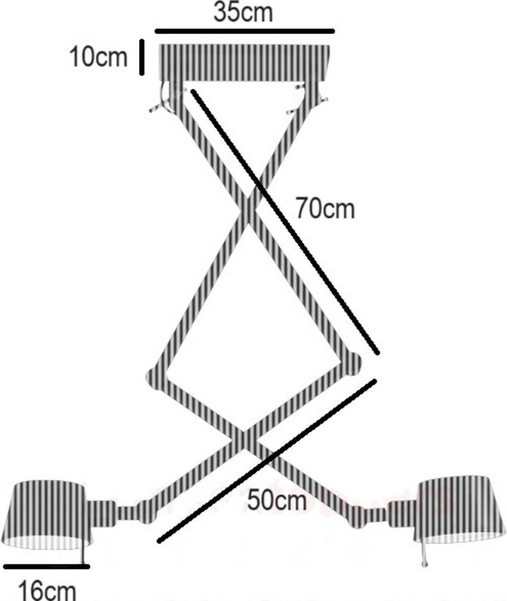 Knikarm plafondlamp zwart 2 lichtpunten zwenkarm lamp 45033