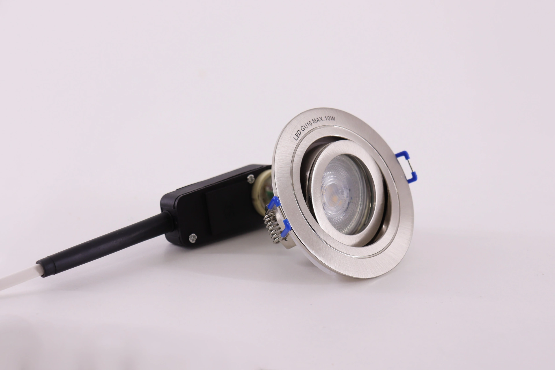 Inbouwspot GU10 RVS kantelbaar – Zaagmaat 7 cm 46157