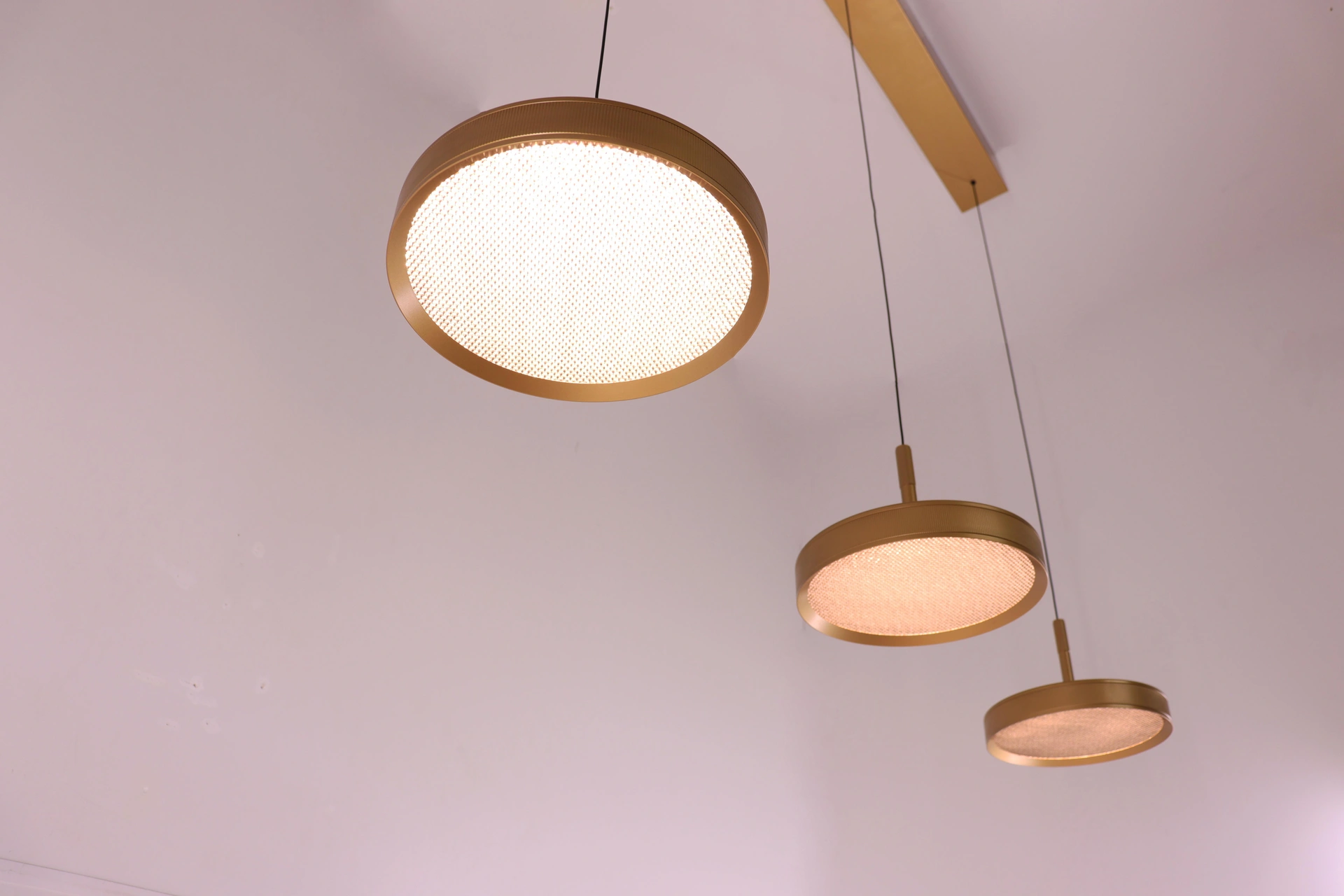 Hanglamp warm goud - 4 lichts 150cm - easy lift 53010