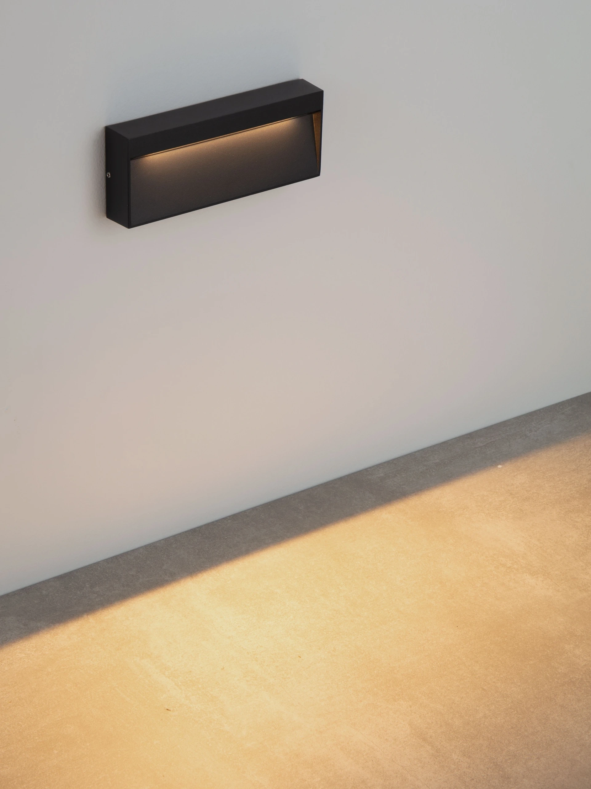 Arden LED buitenwandlamp langwerpig - Zwart – 20 x 8 cm – Instelbare lichtkleur SW10558
