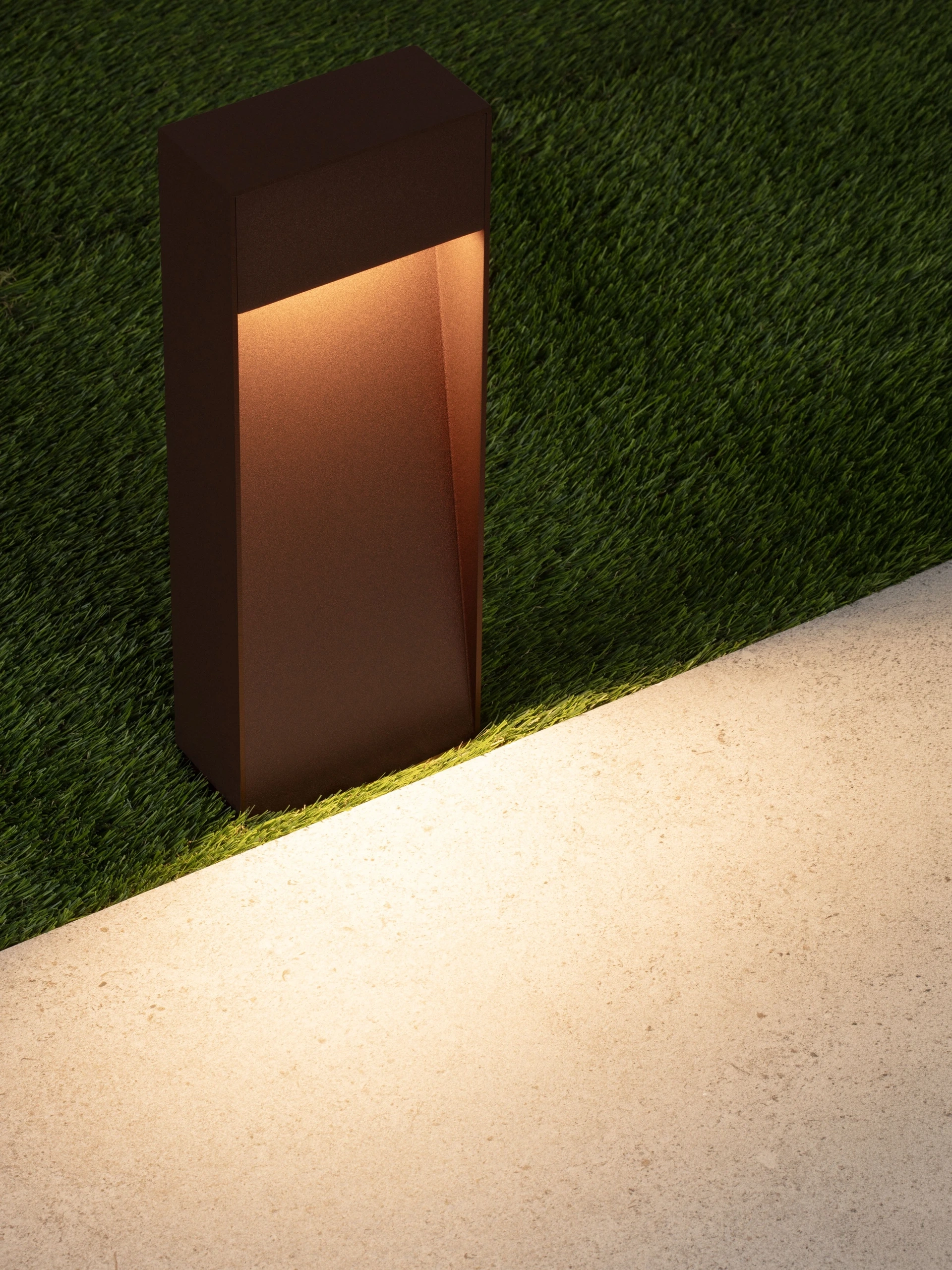 LED Tuinlamp Novaro - roestbruin – 35 cm – Instelbare lichtkleur SW10569