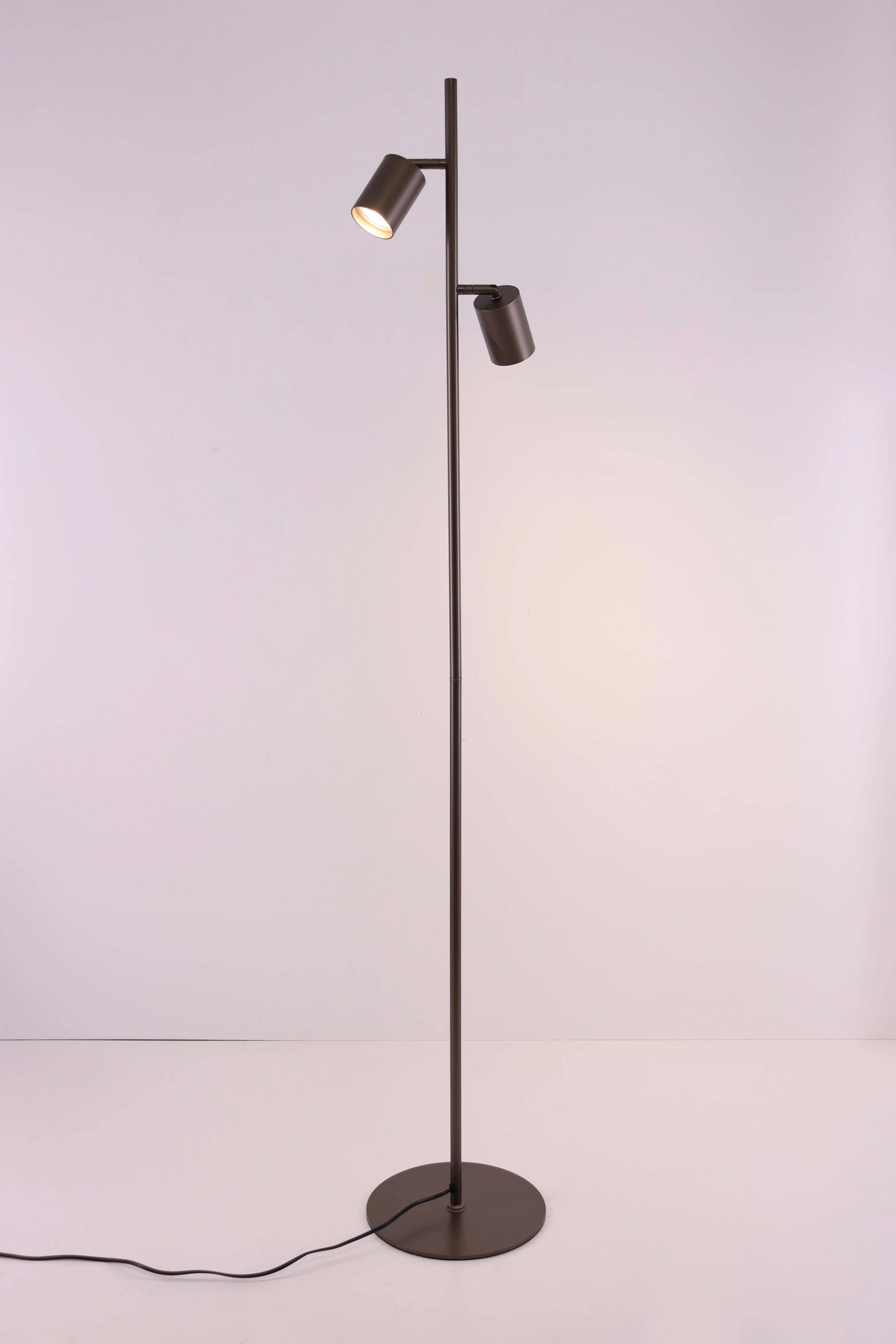 Vloerlamp cacao met 2 spots - Gu10 - 150cm 61225