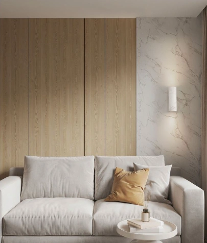 Wandlamp up/down verlichting GU10 Marble Sandy White 25 cm SW10529