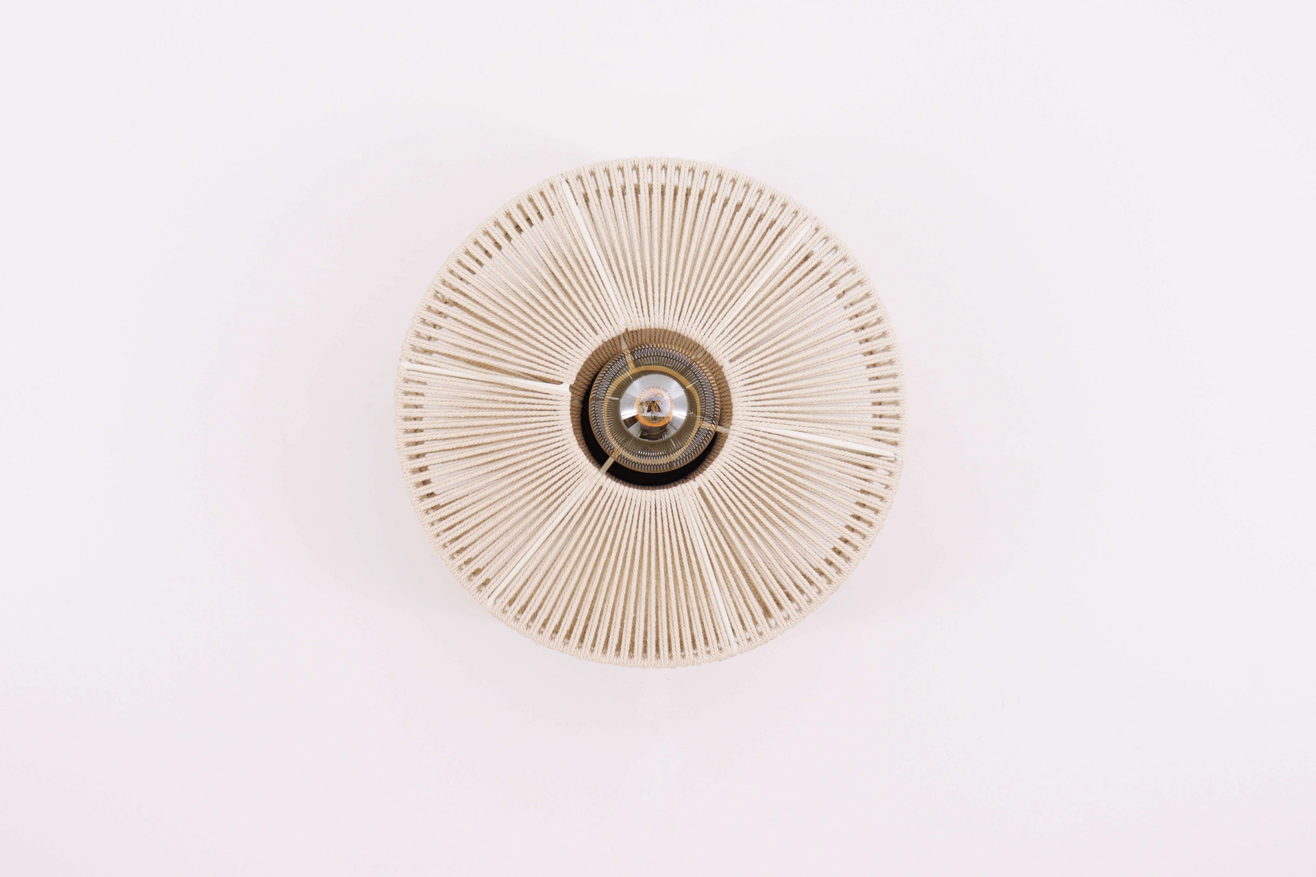 Plafondlamp naturel touw - zand/beige  - diameter 31cm  50223