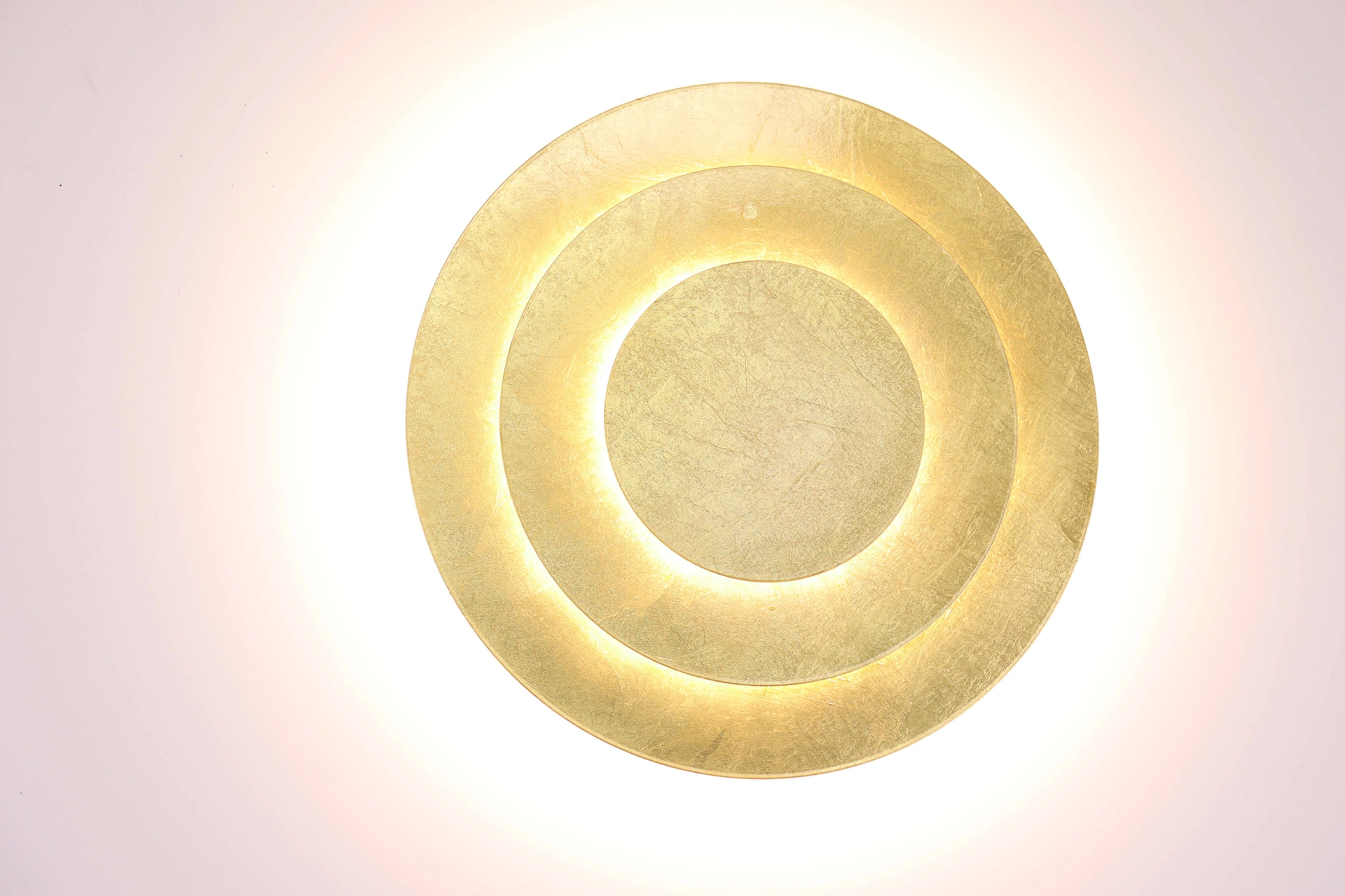 Wandlamp/Plafondlamp goud ringen- Diameter 35cm - Niet dimbaar 46164