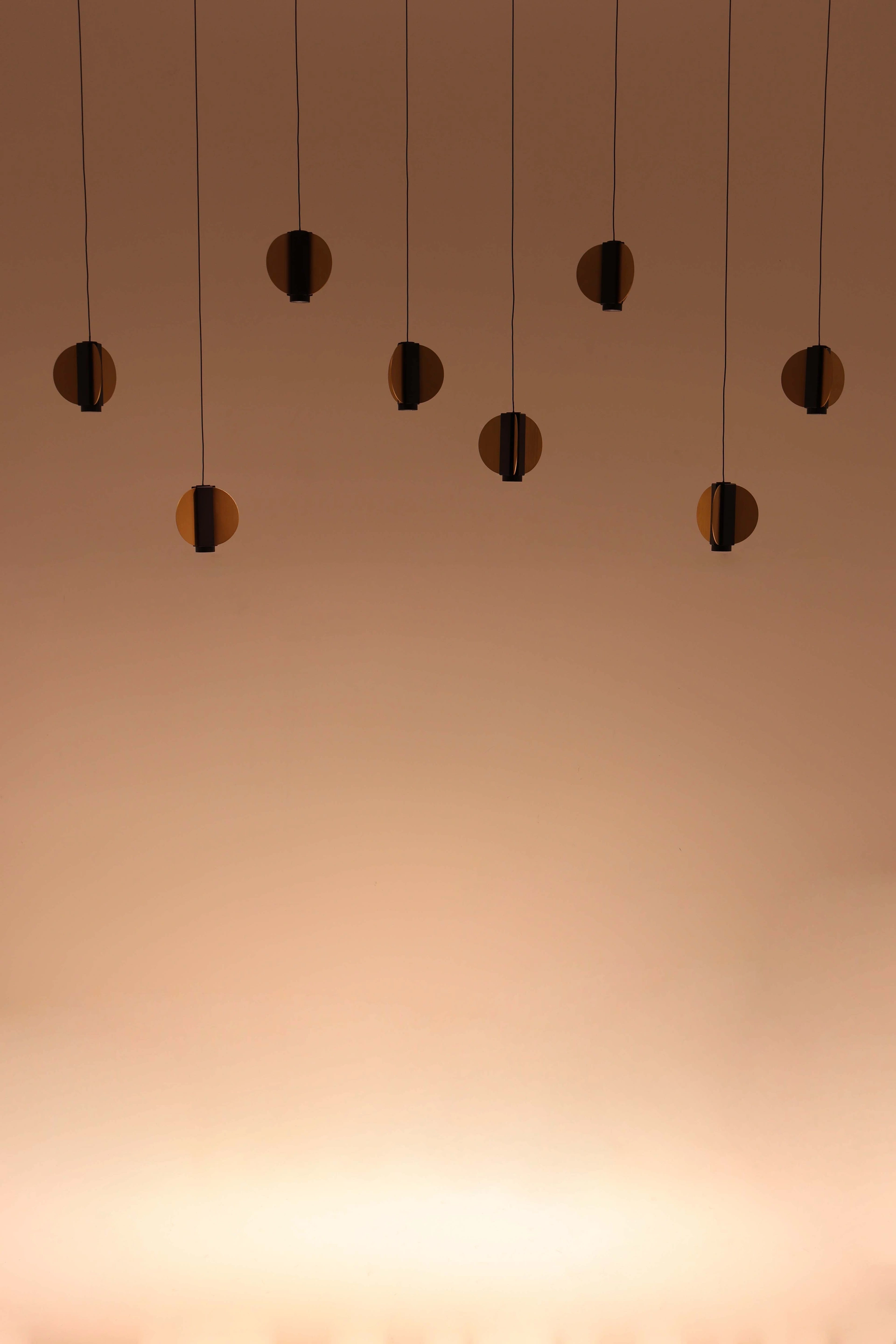 Hanglamp vlinders - Zwart/goud - 8 lichts 140cm easy lift 46166