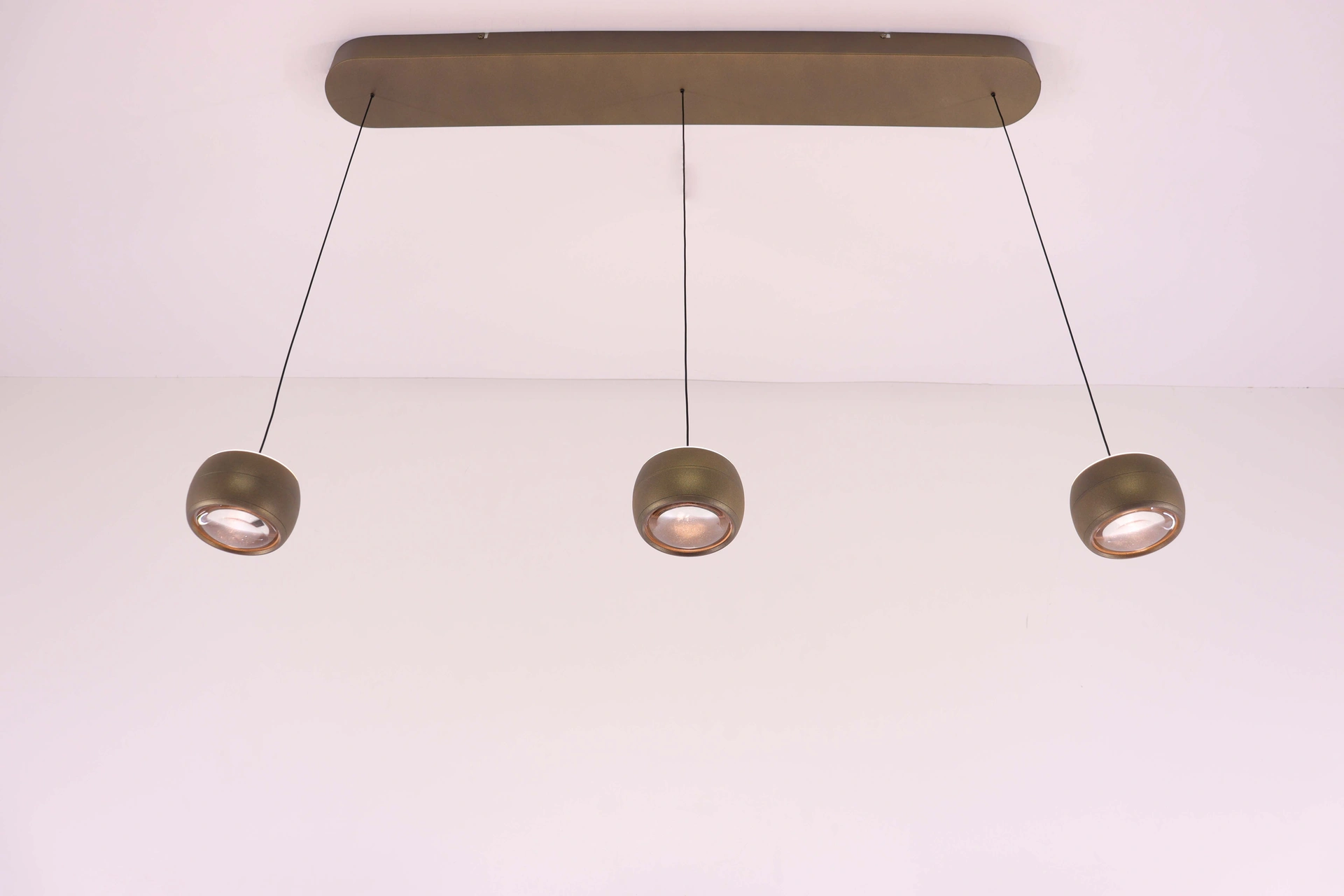 Hanglamp 3 lichts Lengte 120cm - brons goud - dim to warm 46569