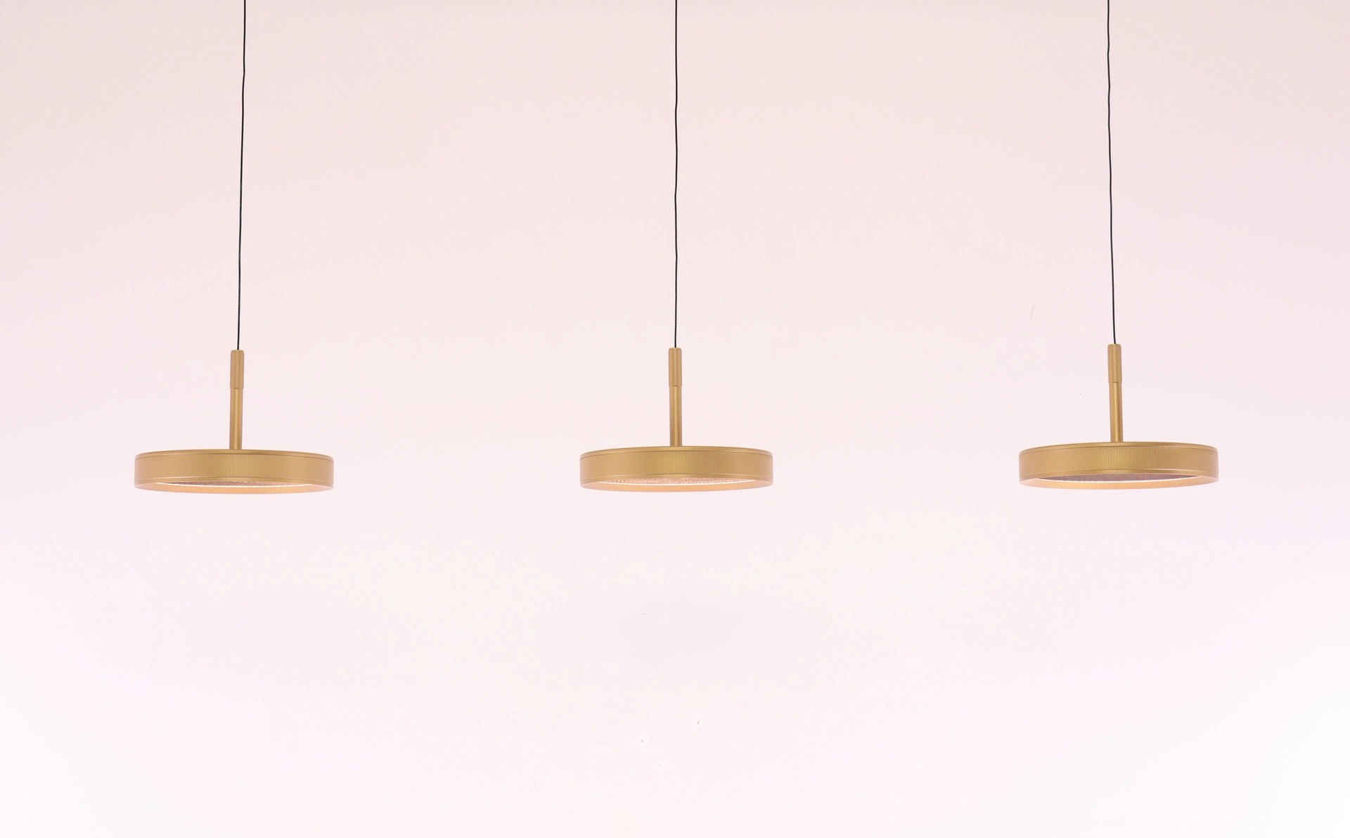 Hanglamp warm goud - 3 lichts - easy lift 53009
