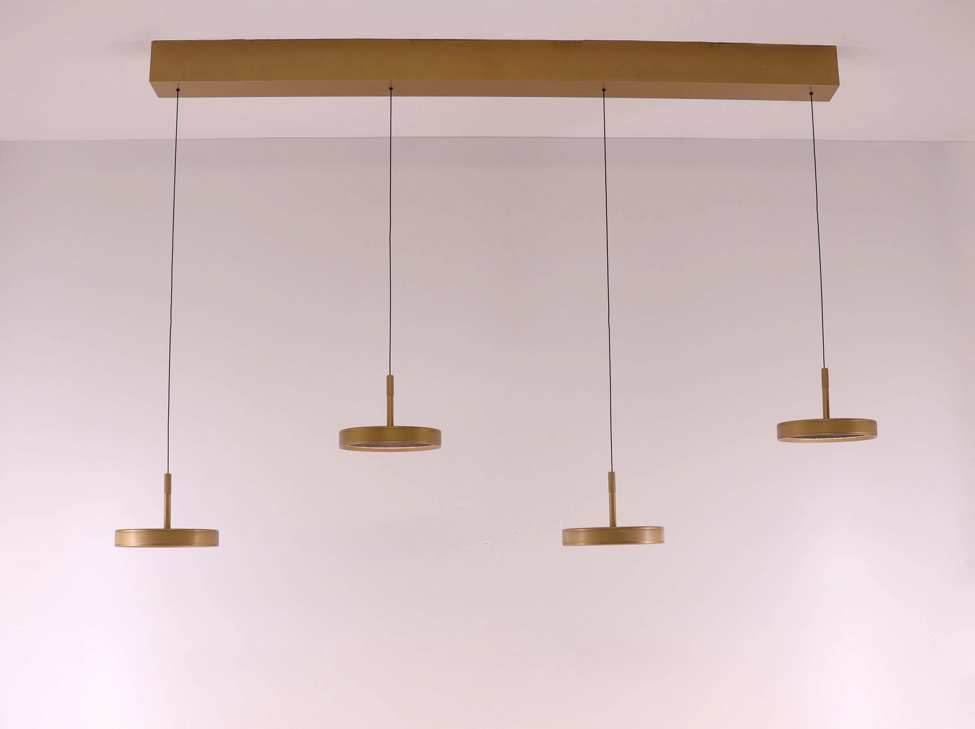 Hanglamp warm goud - 4 lichts 150cm - easy lift 53010