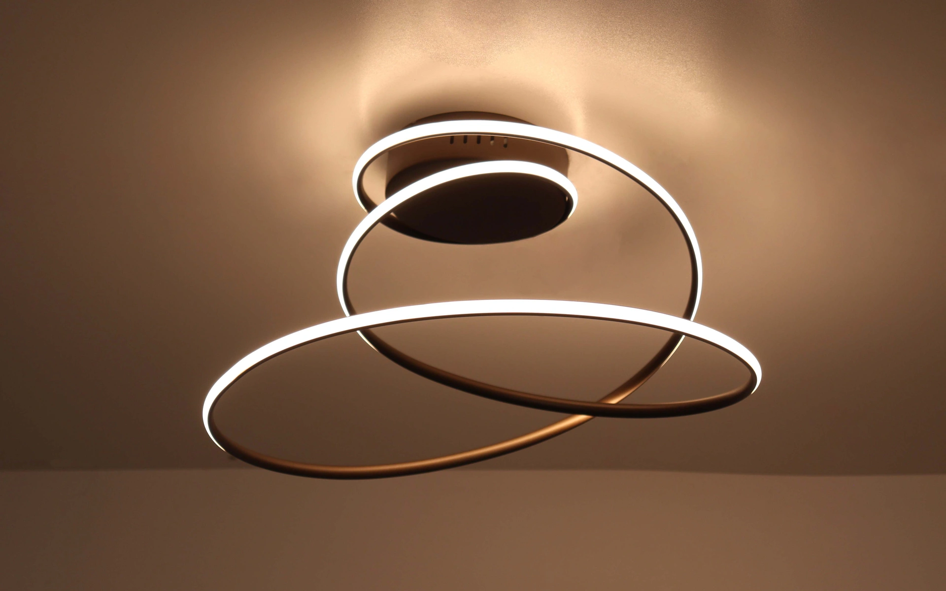 Plafondlamp anodic bruin 40 cm – LED 2700K met 3-standen dimfunctie  46750