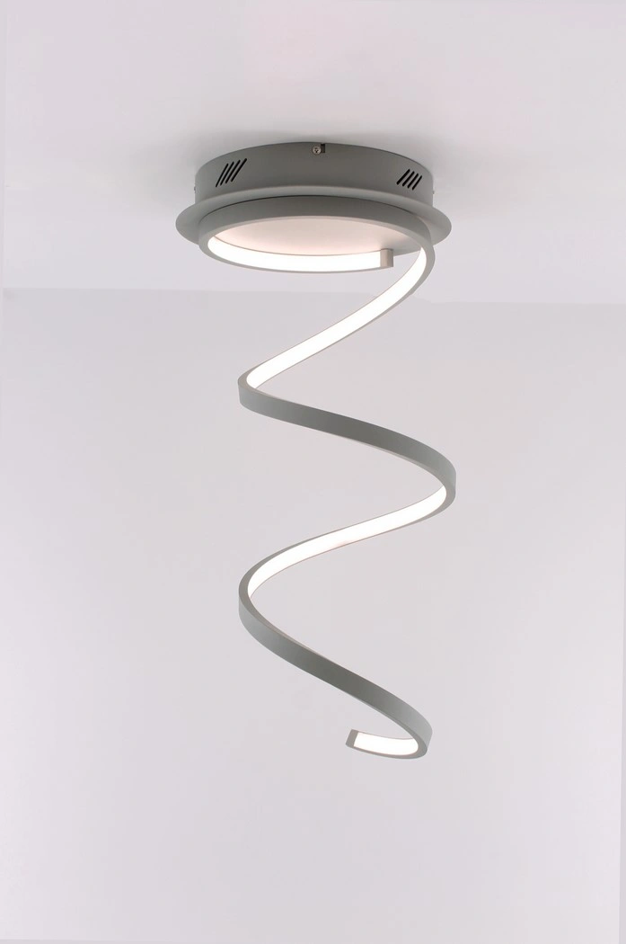 Spiraal plafondlamp LED 71 cm, design plafondlamp grijs wit 38566