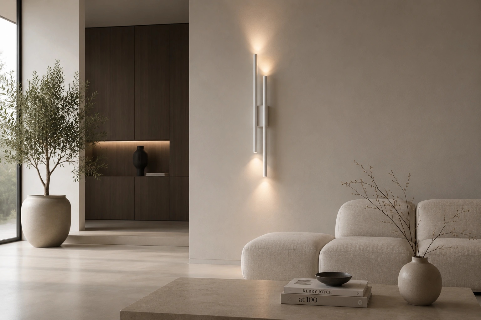 LED Wandlamp Sandy White 60 cm | Up & Down Dimbaar SW10517