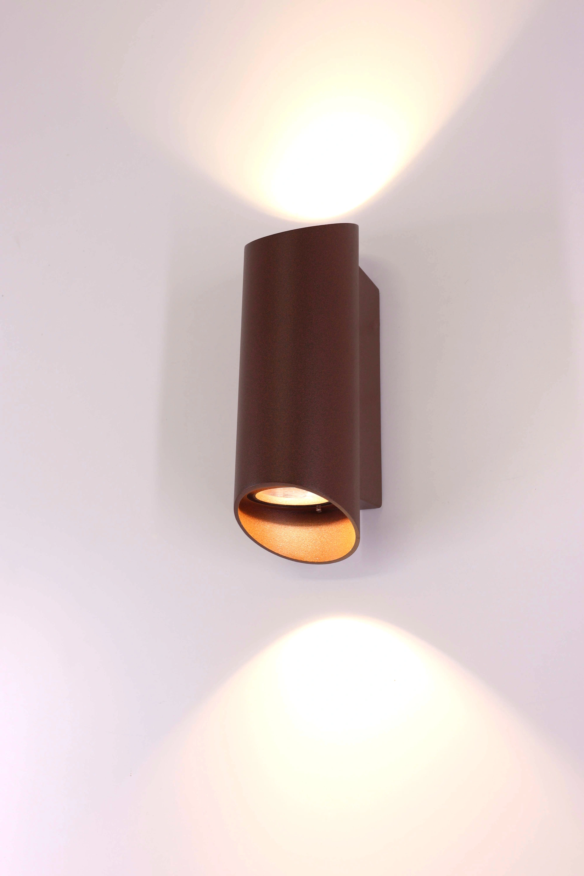 Buitenlamp koker roestbruin up/down IP54  46316