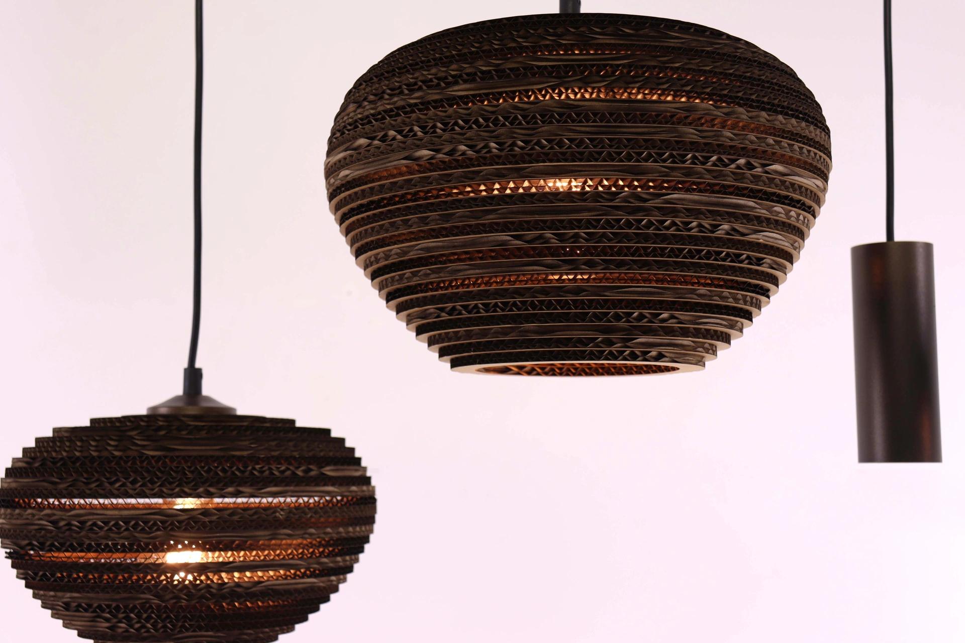Hanglamp deens ovaal - Cacao - 6 lichts 140cm karton 50287