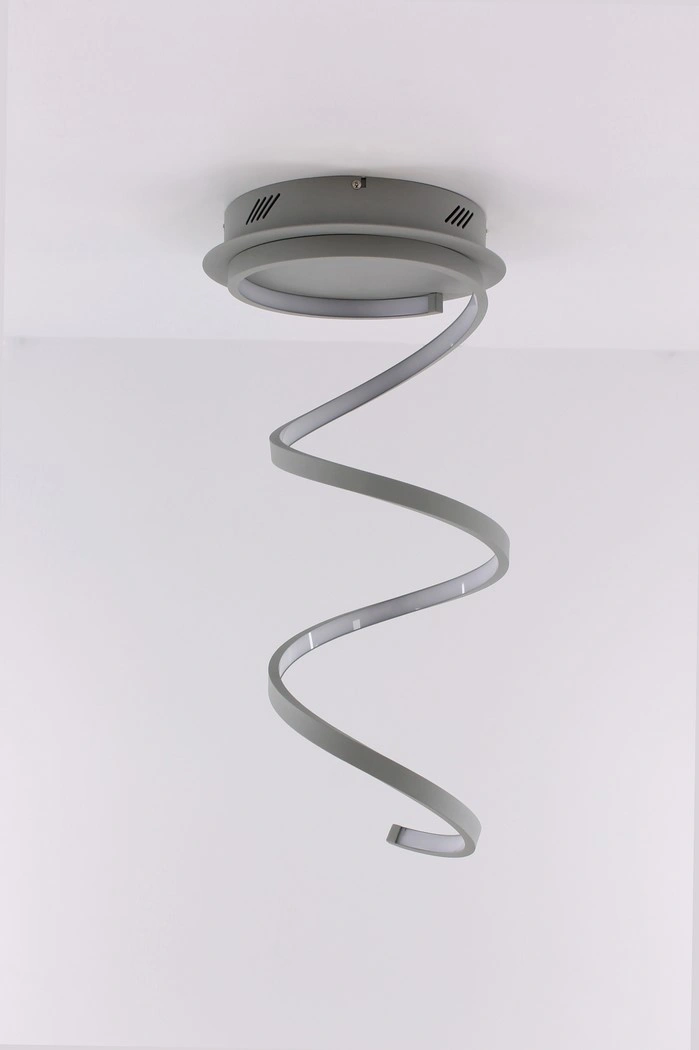 Spiraal plafondlamp LED 71 cm, design plafondlamp grijs wit 38566