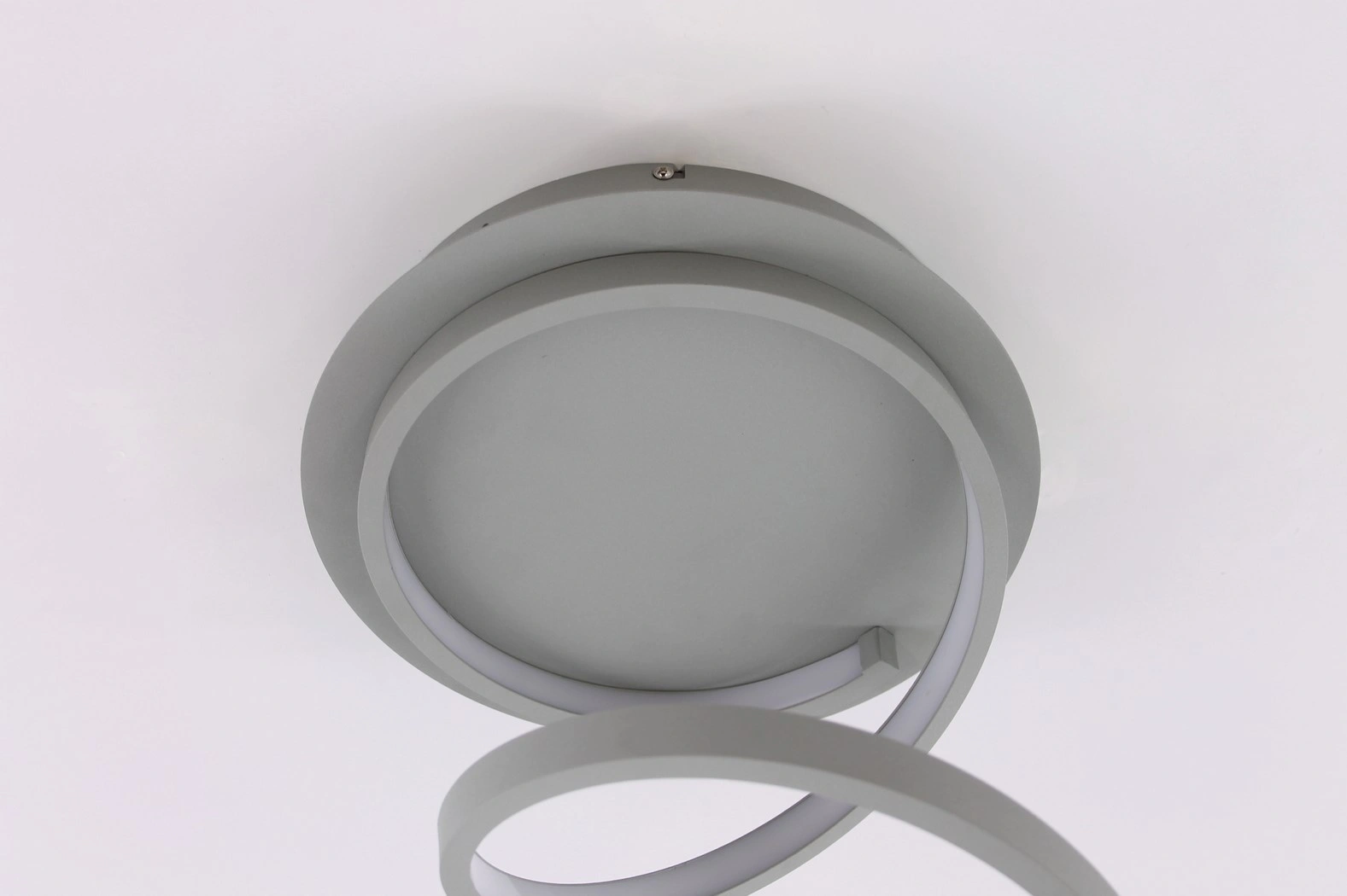 Spiraal plafondlamp LED 71 cm, design plafondlamp grijs wit 38566