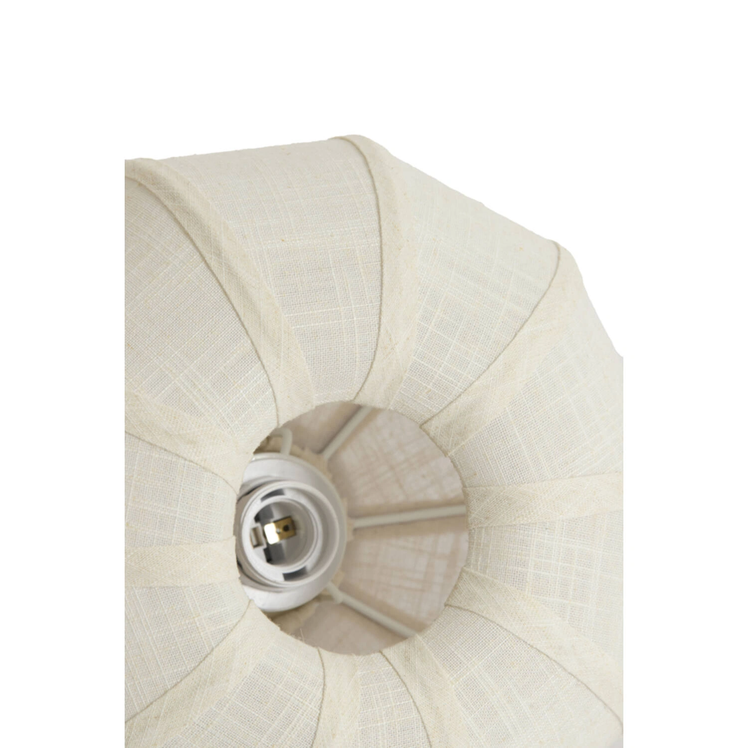 Plafondlamp Linnea natuurlijk linnen - crème wit Ø30 cm 46868