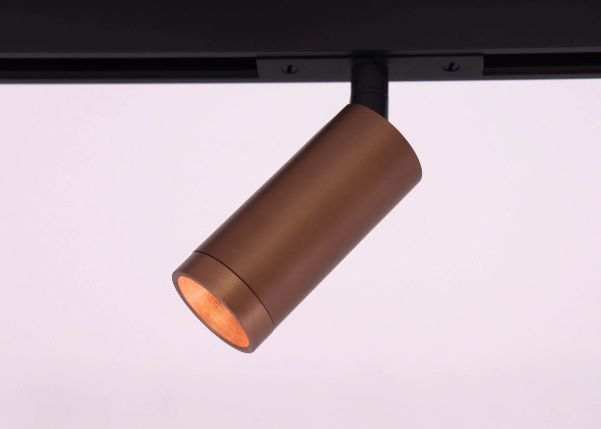 Complete railverlichting set FLAT LUXE 2 meter zwart met 4 coffee Domino mini spots incl. LED SW10614