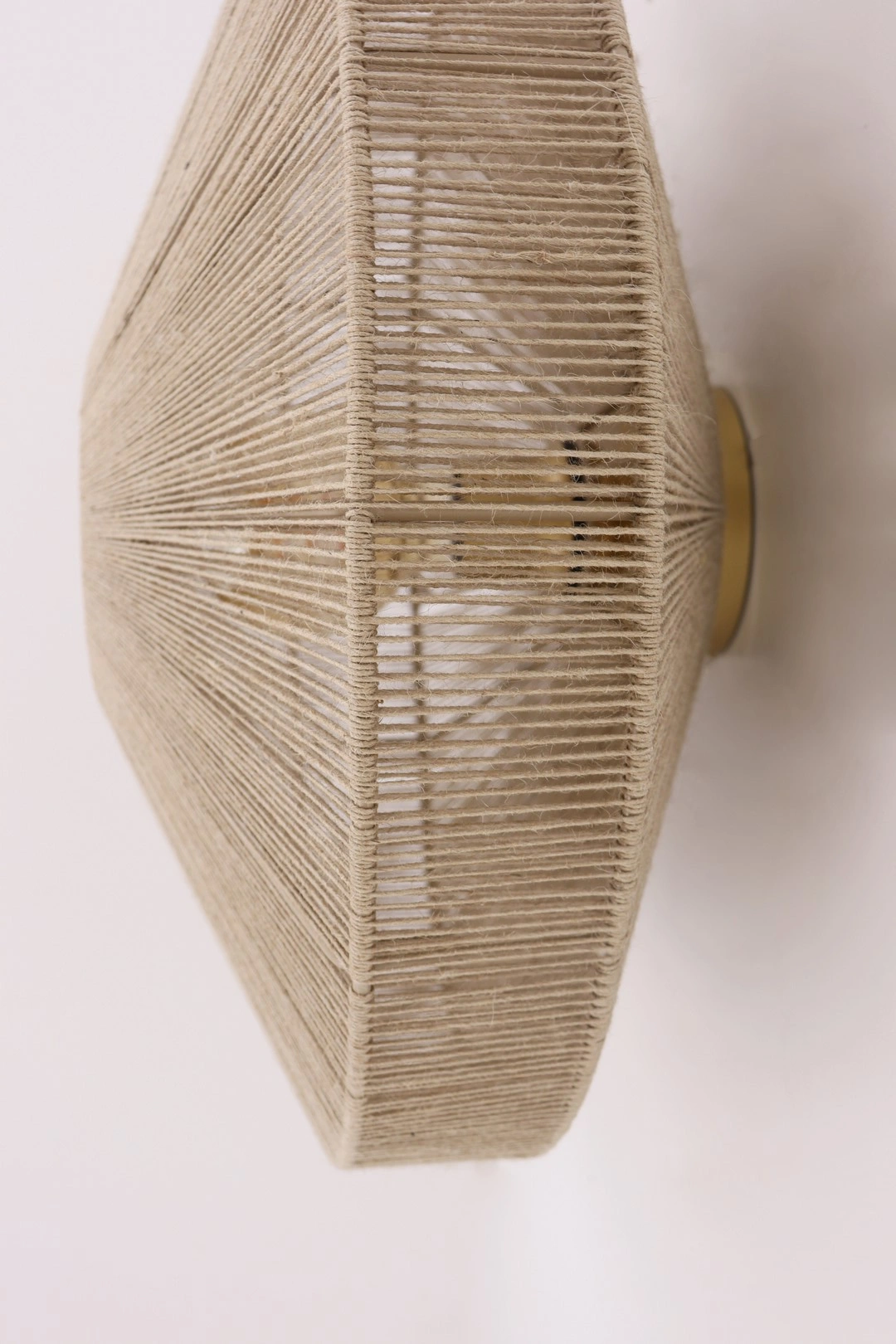 Wandlamp naturel - touwlamp - zwart - diameter 31cm 44933 WL