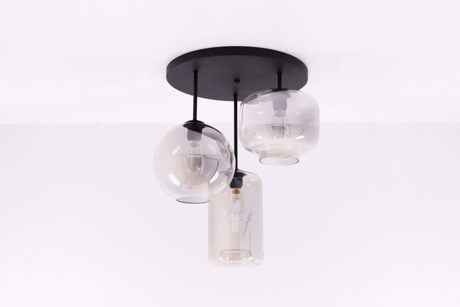 Plafondlamp 3 glazen - Grey glas 42560+GR