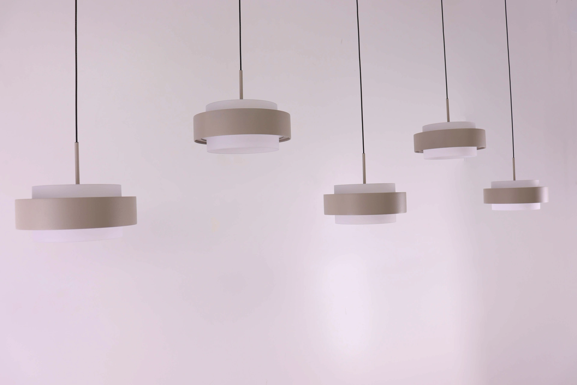 hanglamp 5lichts creme - lengte 140cm - Comfortlift functie 46229