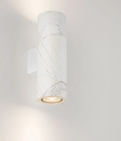 Wandlamp up/down verlichting GU10 Marble Sandy White 25 cm SW10529