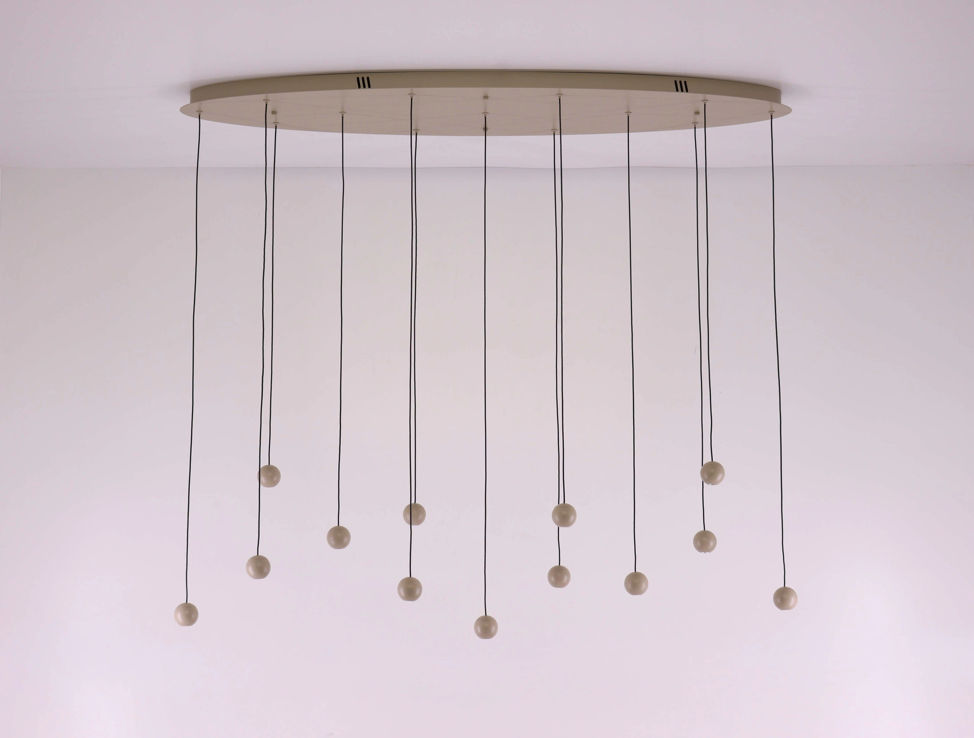 Hanglamp 13 Lichts LED Beige Ovaal lengte 130cm 46780